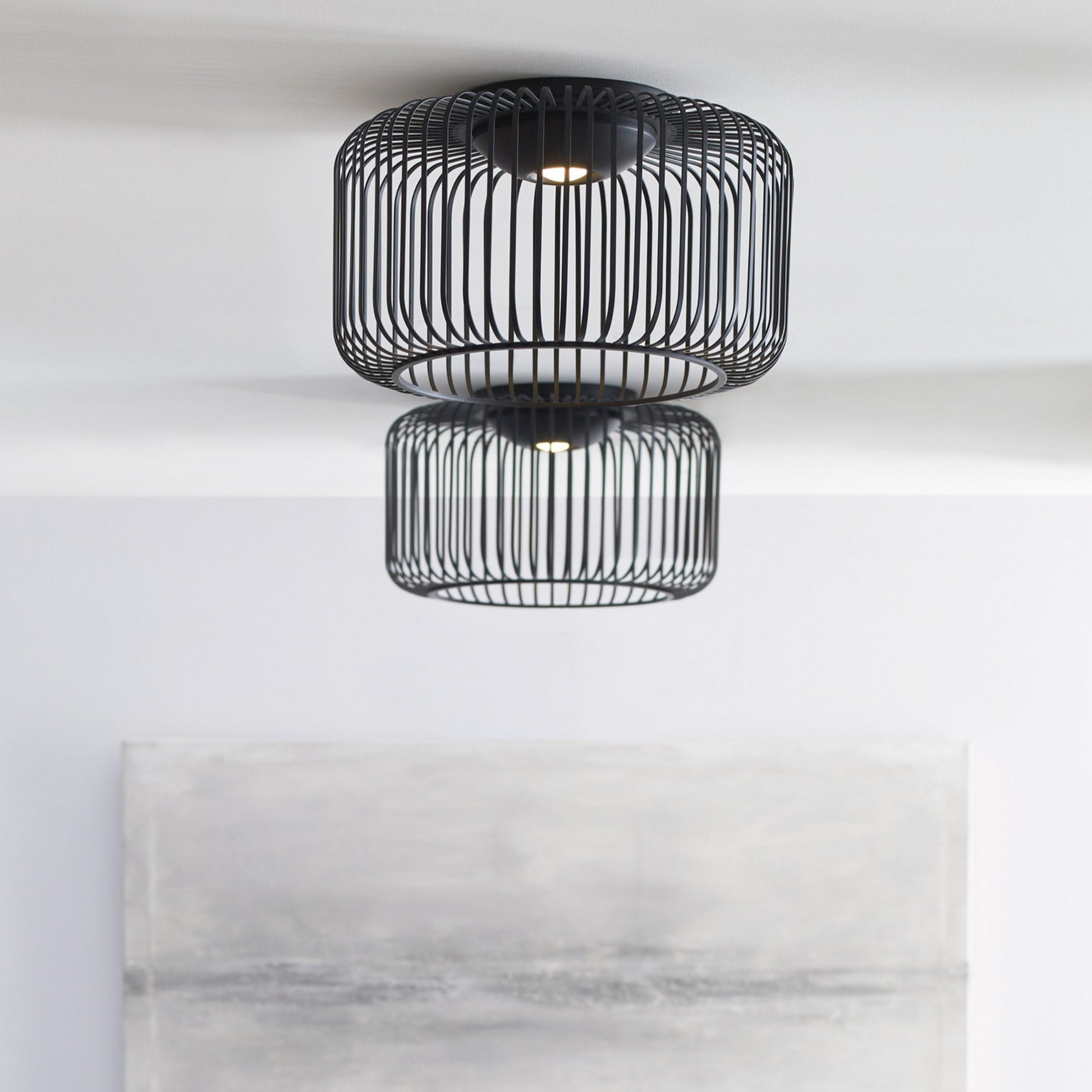 Kai 15" LED Flush Mount, Nightshade Black Finish - Bees Lighting