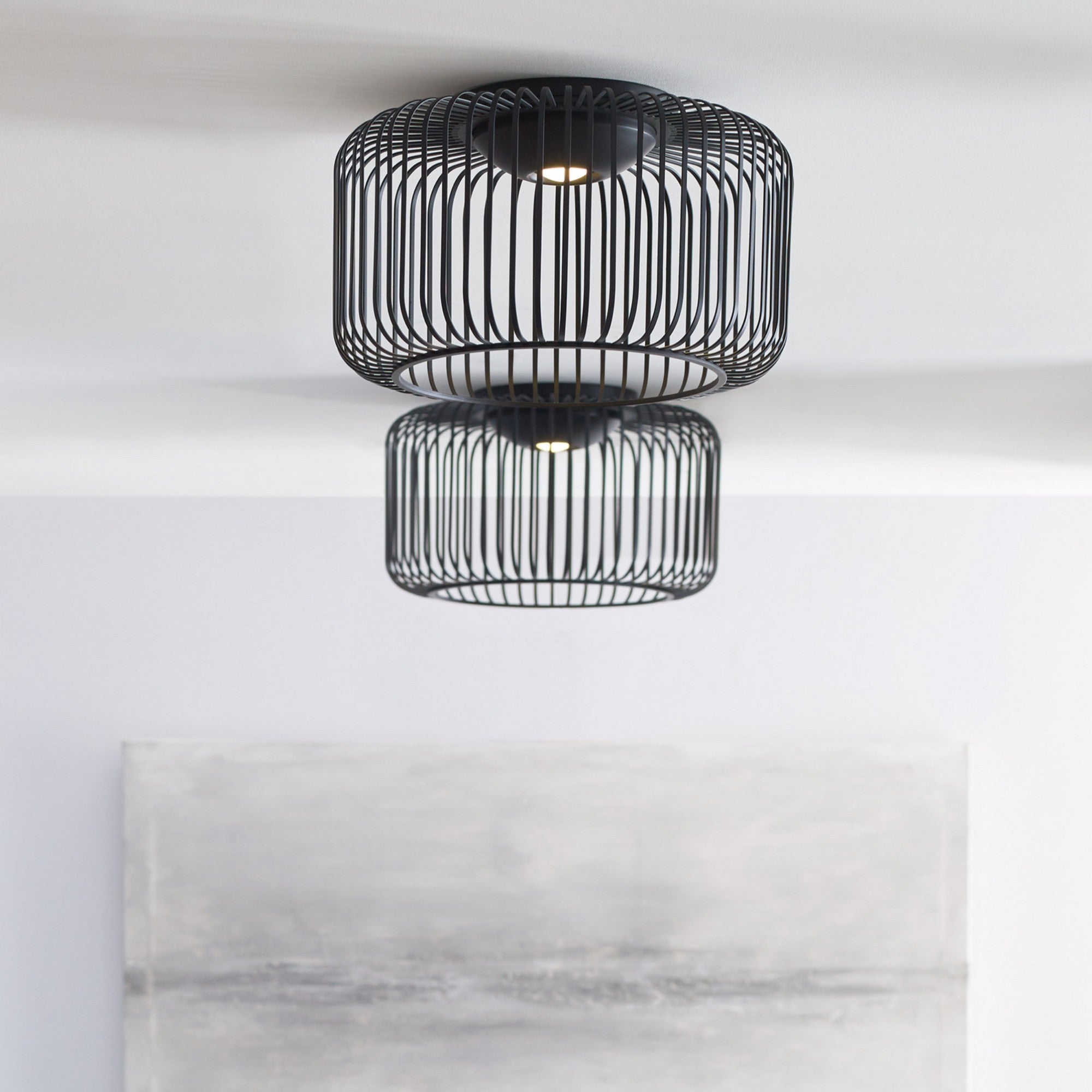 Kai 15" LED Flush Mount, Nightshade Black Finish - Bees Lighting