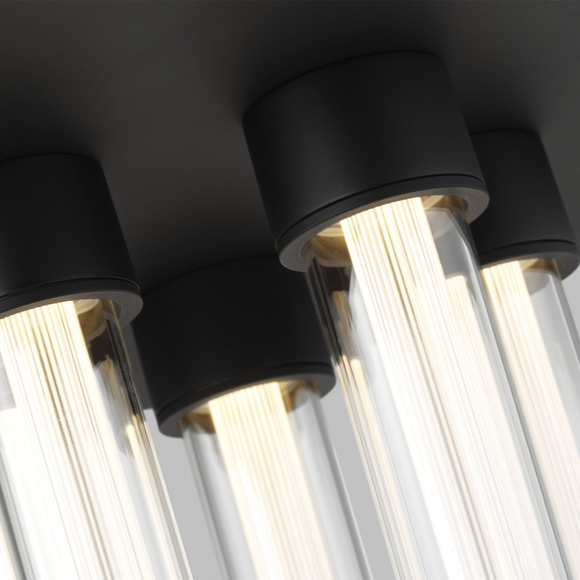 Kola 13" 5-Light LED Flush Mount, 120V, Nightshade Black Finish - Bees Lighting