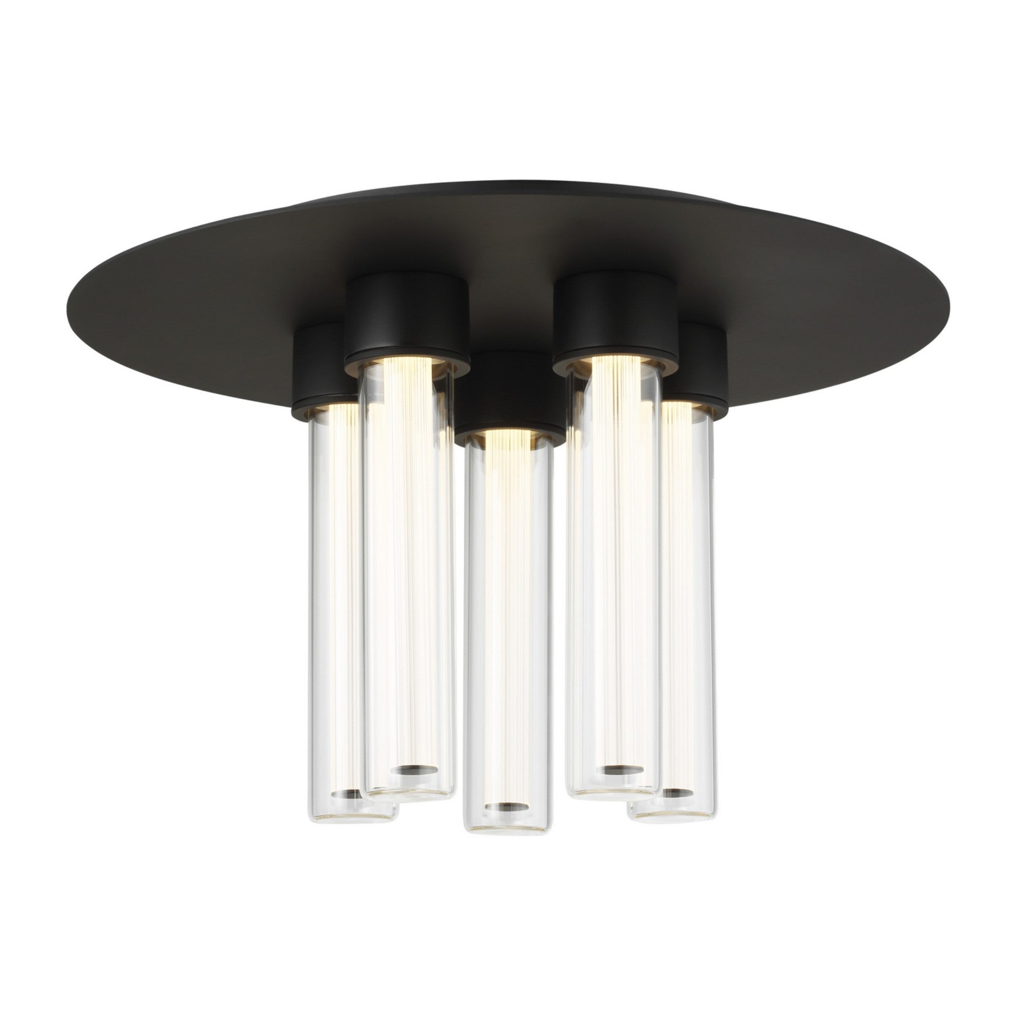 Kola 13" 5-Light LED Flush Mount, 277V, Nightshade Black Finish - Bees Lighting