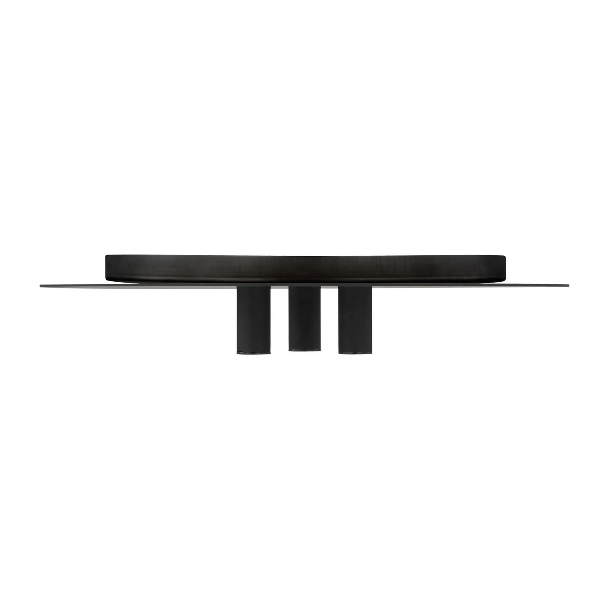 Ponte 16" LED Flush Mount, 120V, Nightshade Black Finish - Bees Lighting