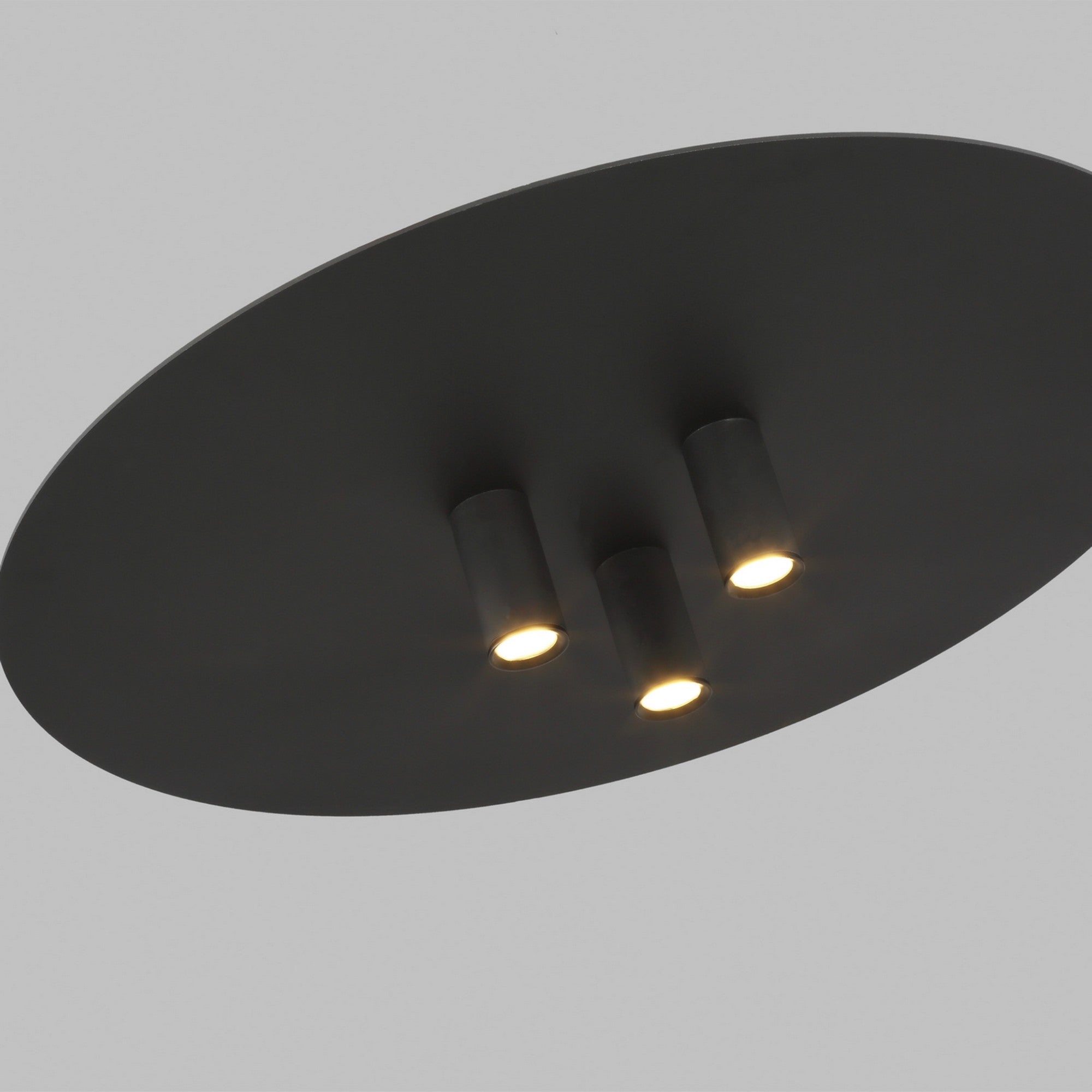 Ponte 16" LED Flush Mount, 120V, Nightshade Black Finish - Bees Lighting