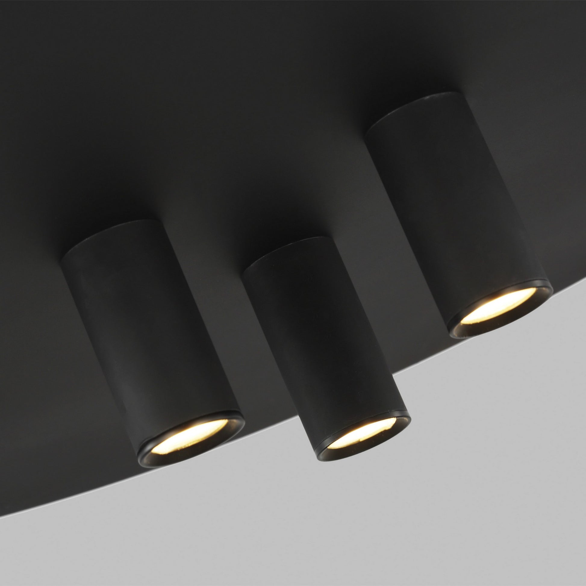 Ponte 16" LED Flush Mount, 120V, Nightshade Black Finish - Bees Lighting