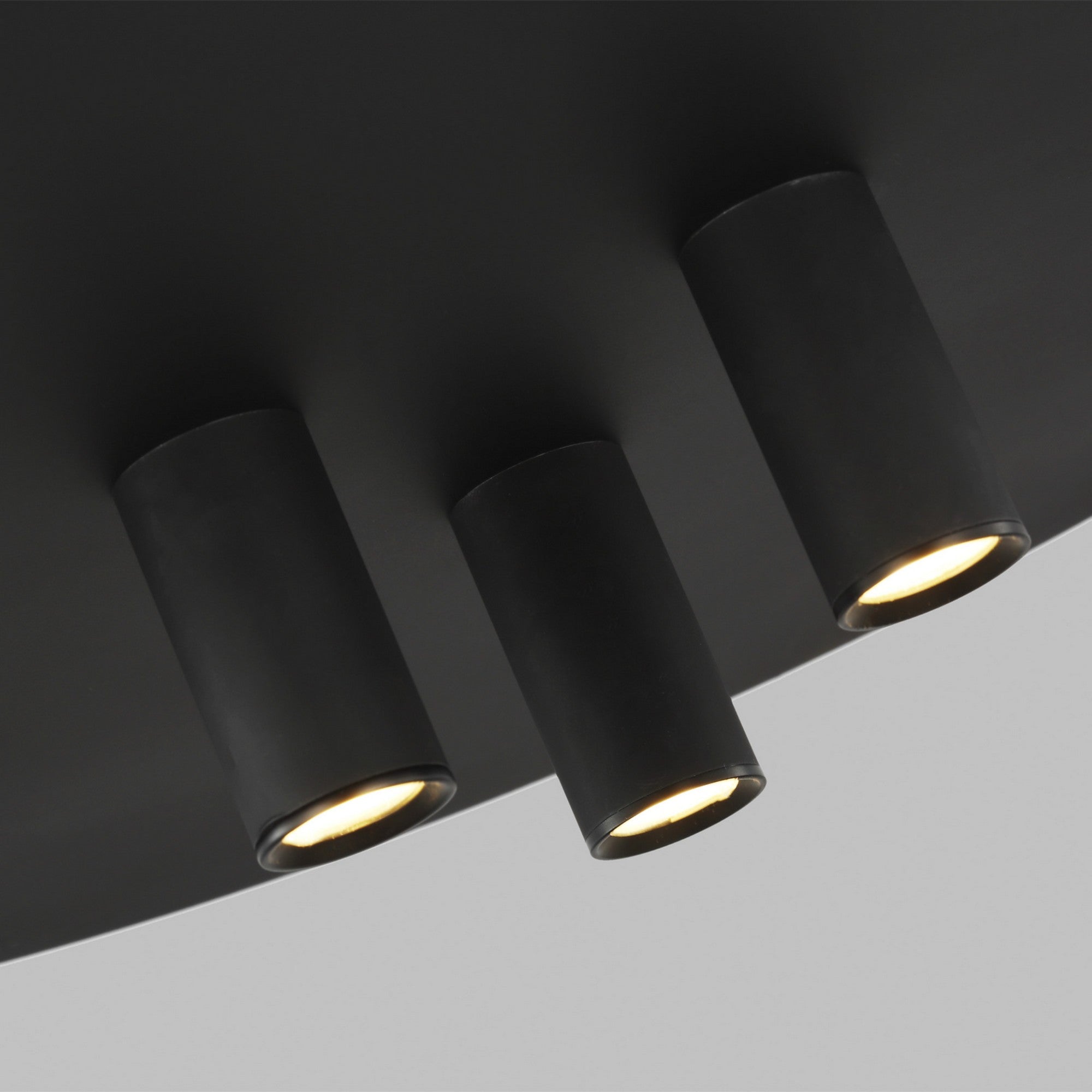 Ponte 16" LED Flush Mount, 120V, Nightshade Black Finish - Bees Lighting