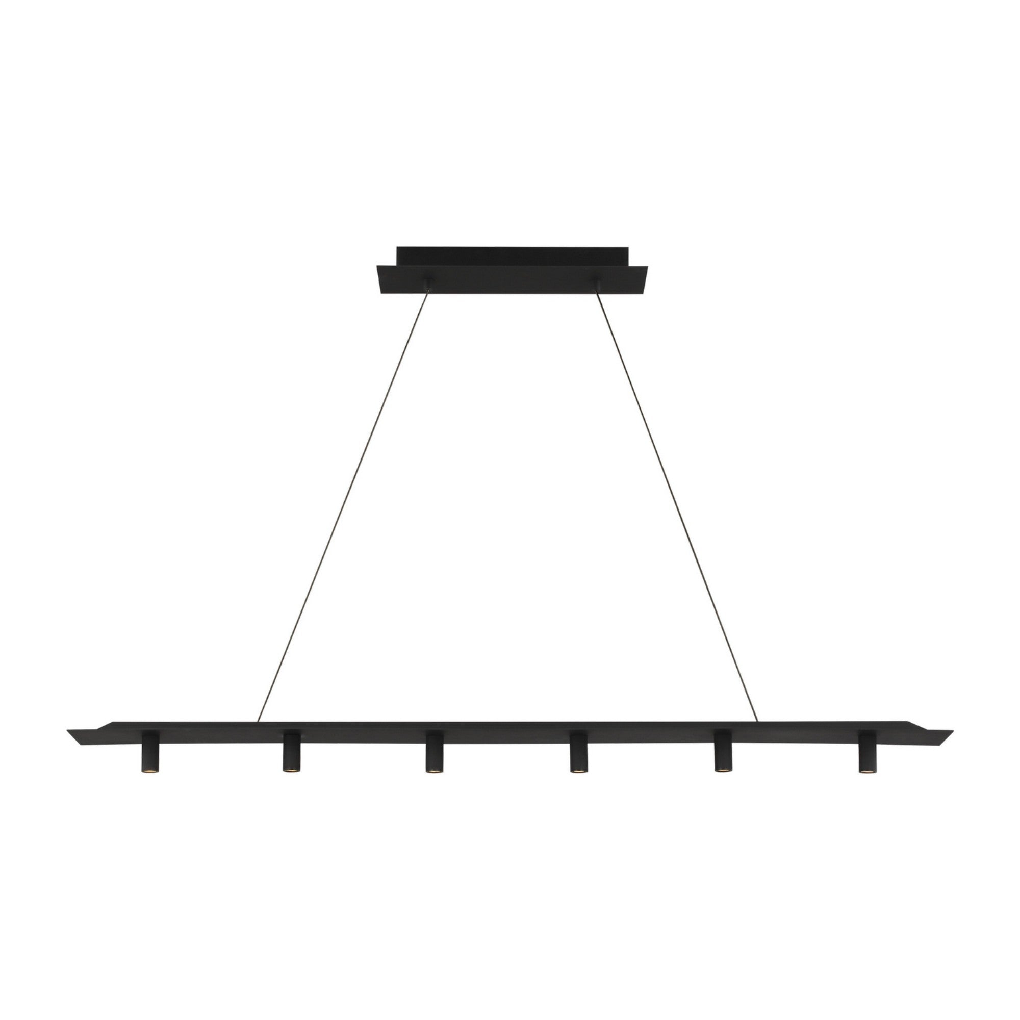 Ponte 50" LED Linear Chandelier, 120V, Nightshade Black Finish - Bees Lighting