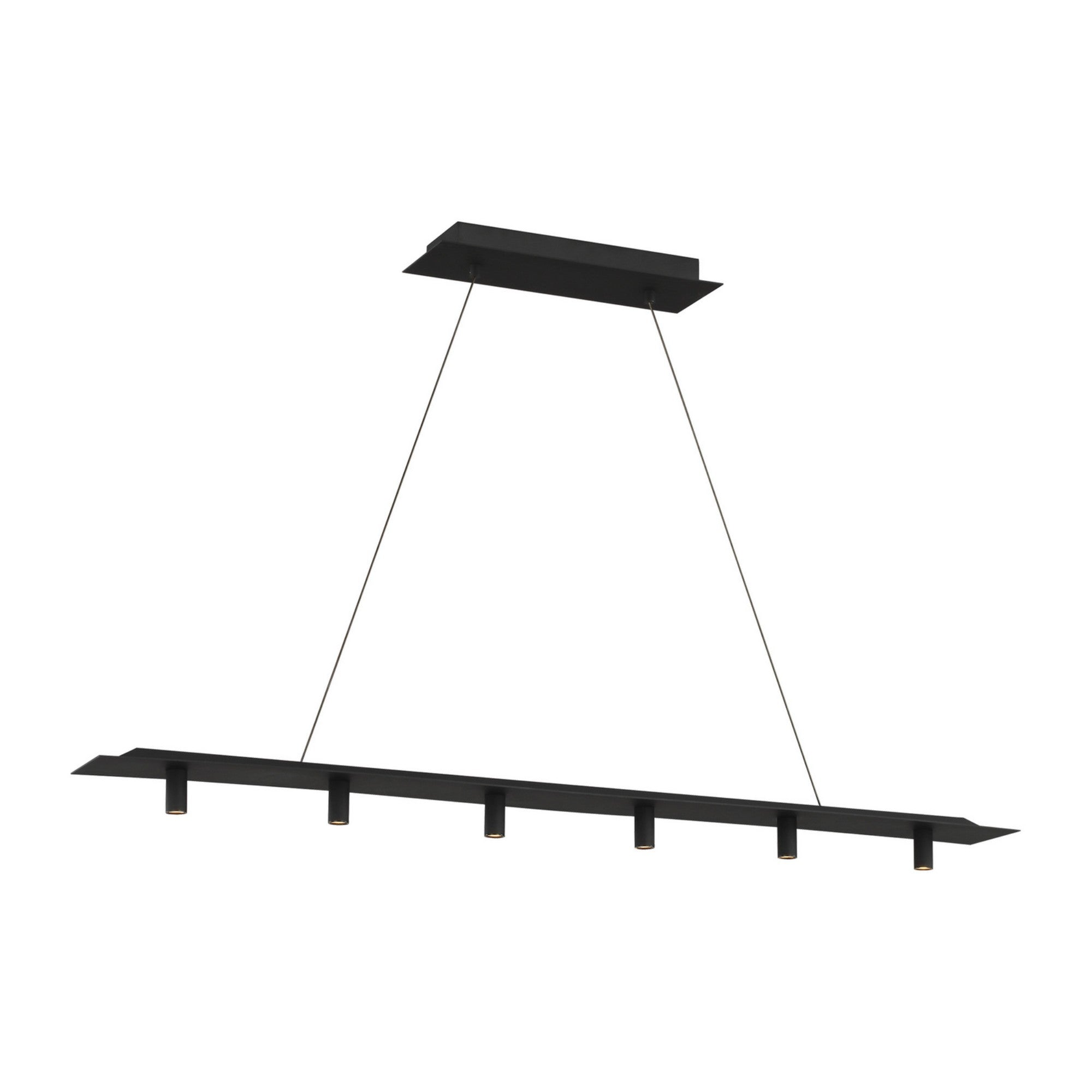 Ponte 50" LED Linear Chandelier, 120V, Nightshade Black Finish - Bees Lighting