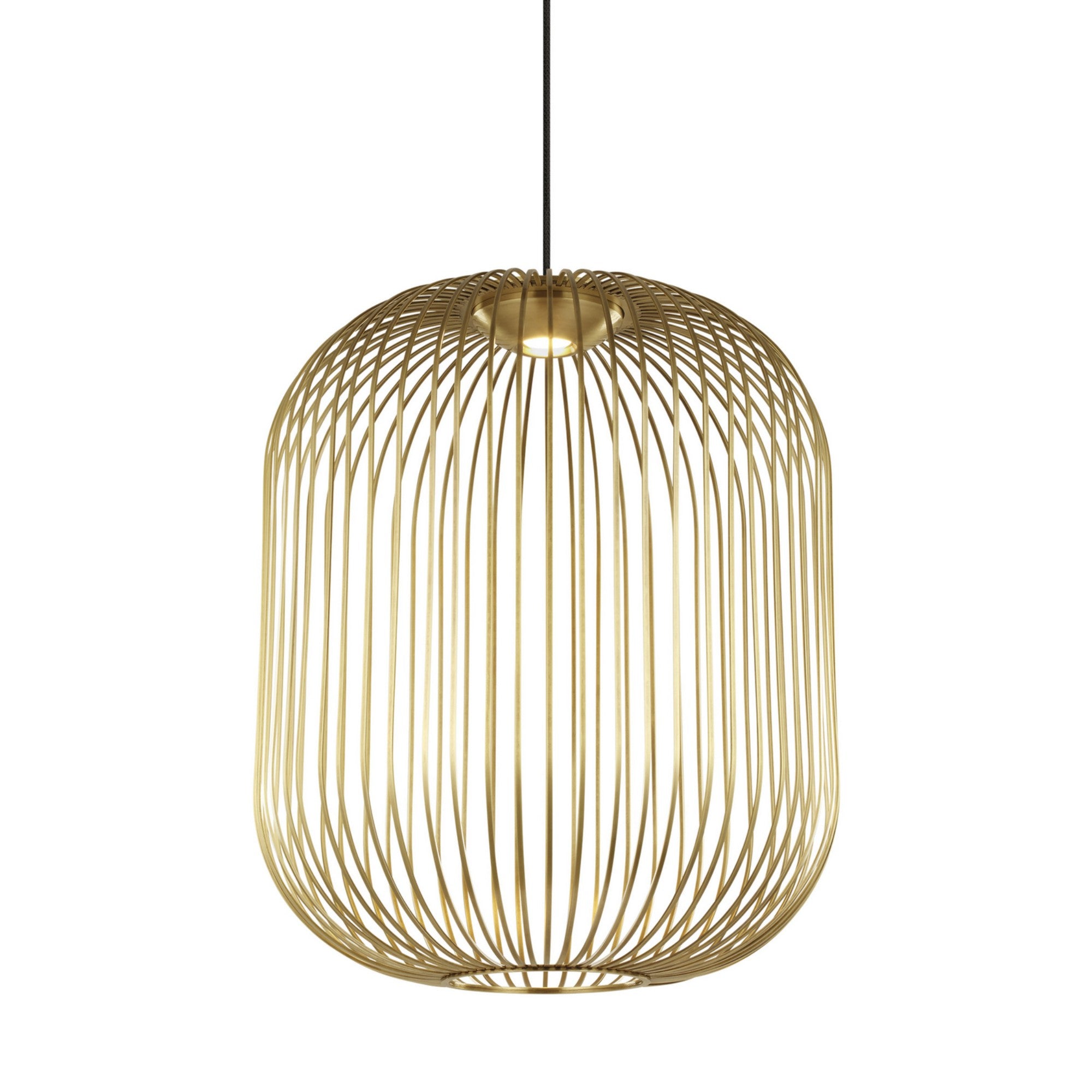 Kai 23" LED Pendant, Plated Brass Finish - Bees Lighting