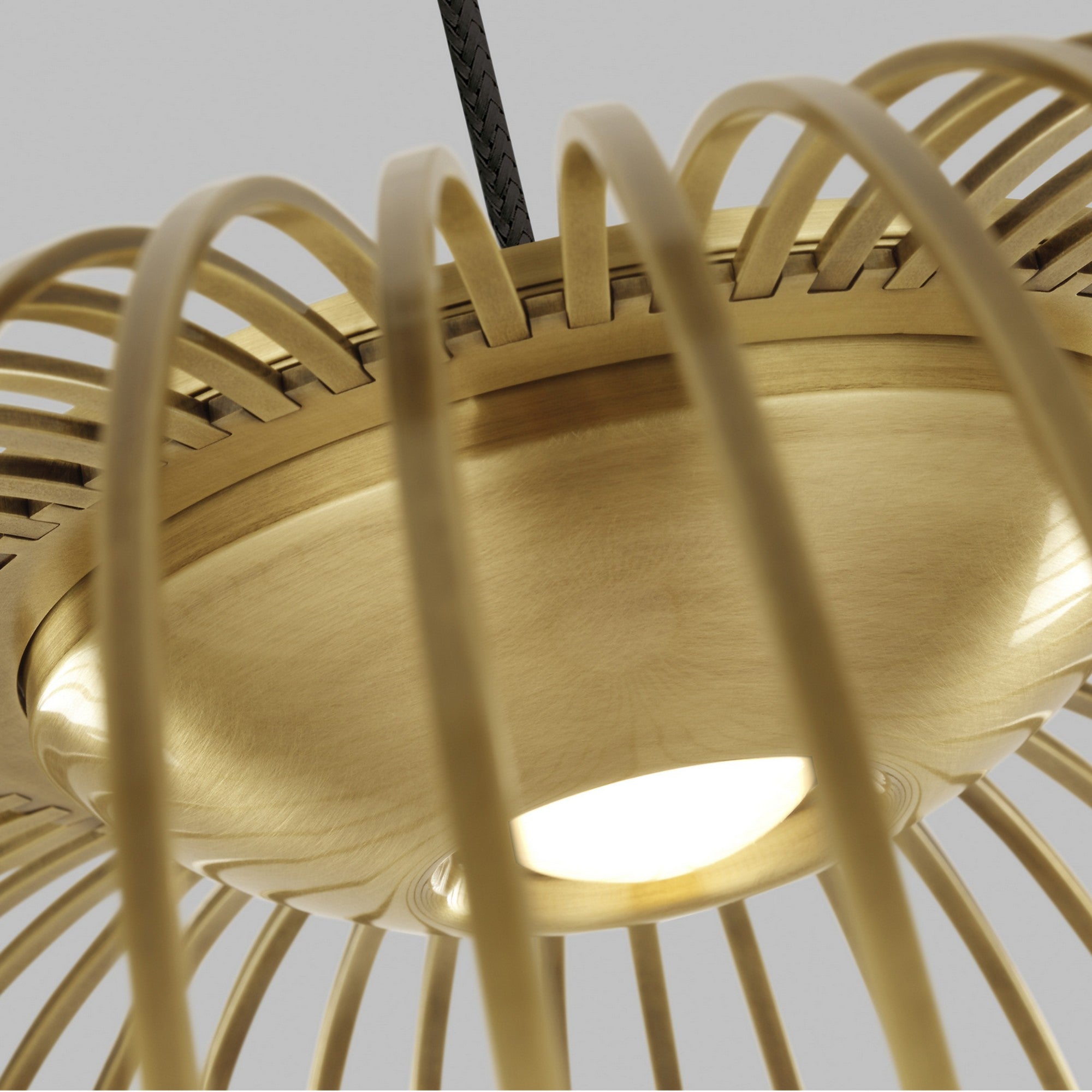 Kai 23" LED Pendant, Plated Brass Finish - Bees Lighting