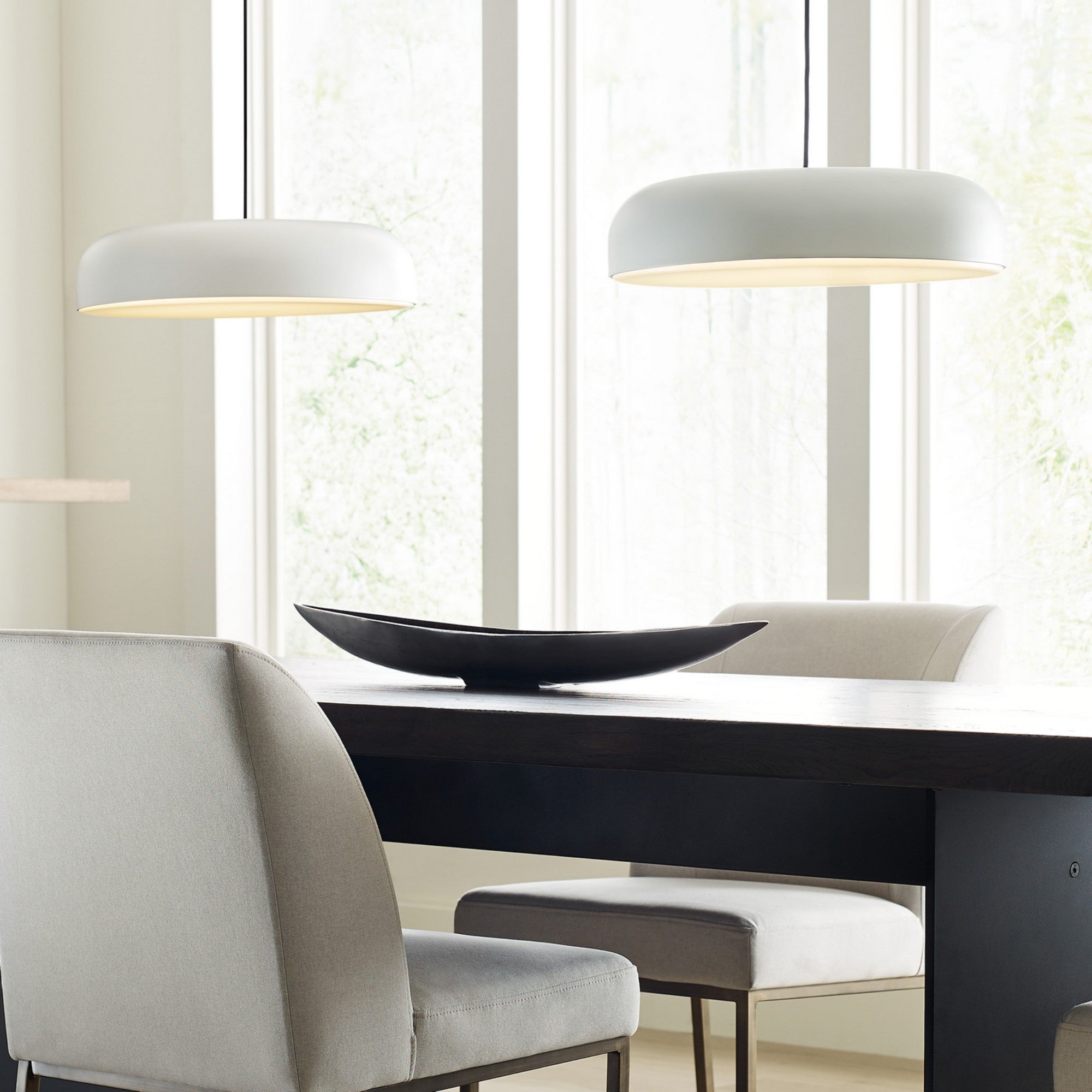 Kosa 18" LED Pendant, Matte White Finish - Bees Lighting