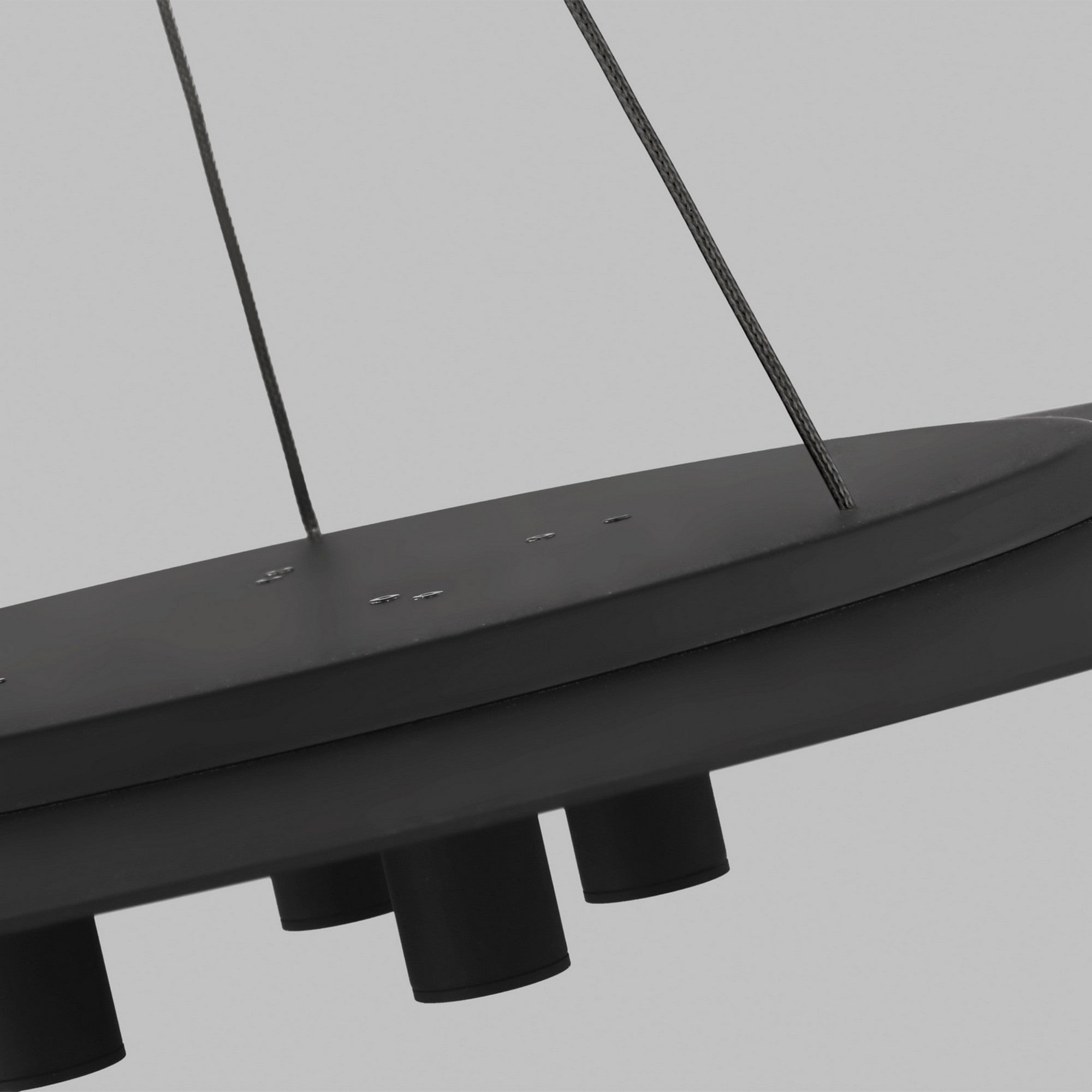 Ponte 22" LED Pendant, 277V, Nightshade Black Finish - Bees Lighting