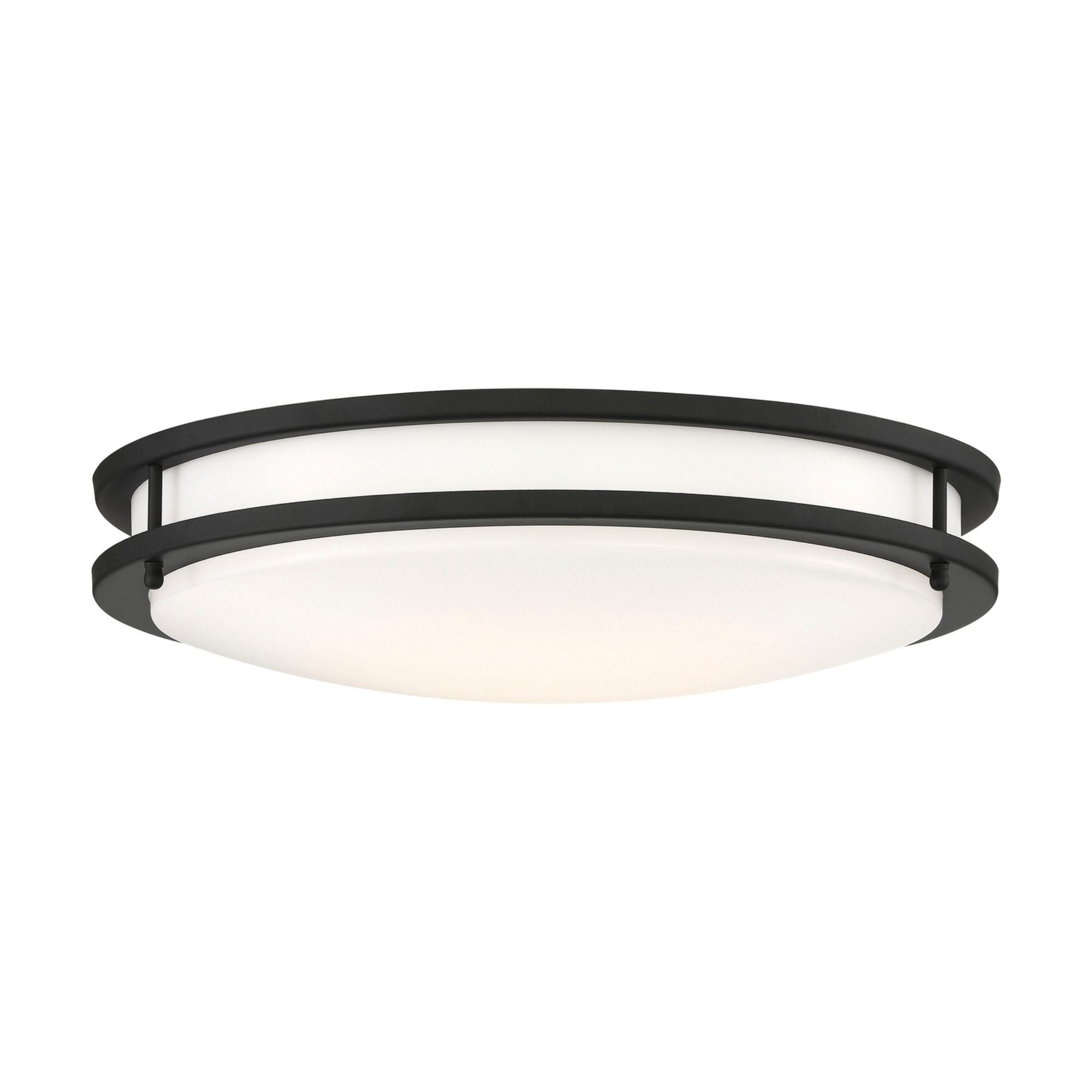 Glamour 17" LED Flush Mount, 3CCT, Black Finish - Bees Lighting