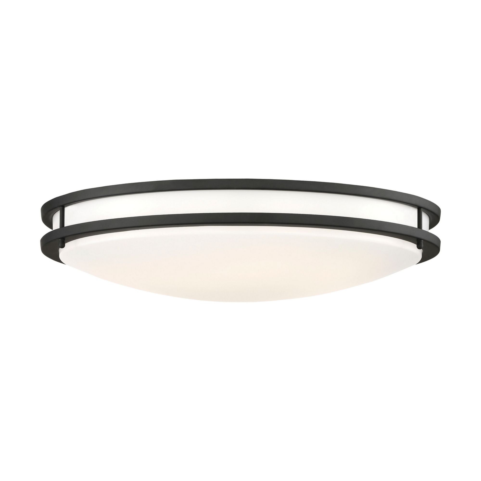 Glamour 24" LED Flush Mount, 3CCT, Black Finish - Bees Lighting
