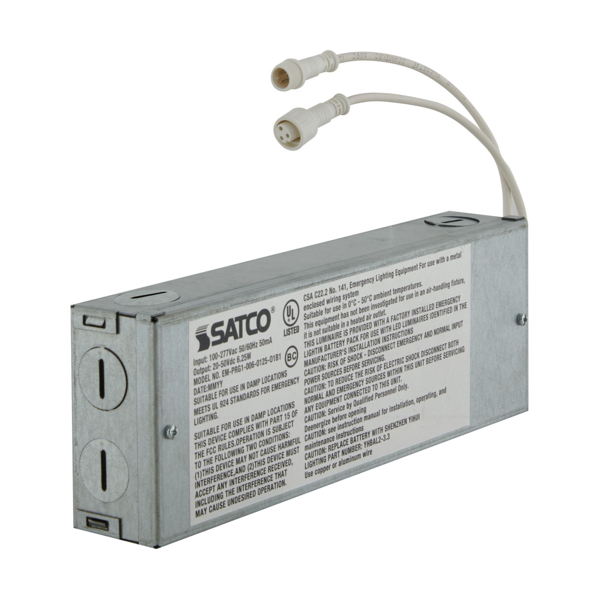 LED Emergency Drivers, 6 Watts, 20-50V DC Output - Bees Lighting