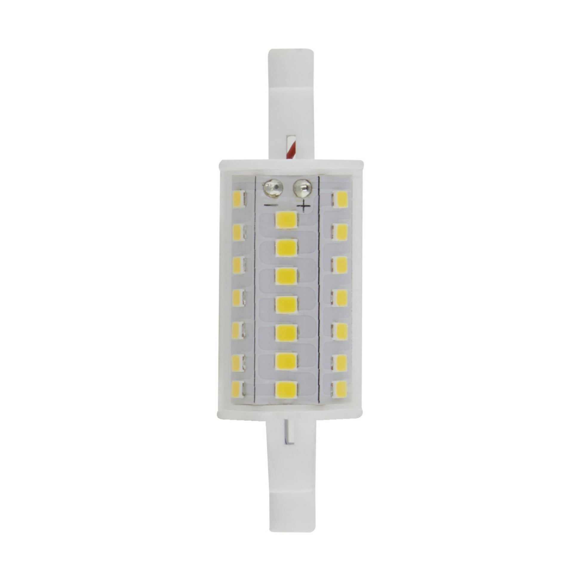 J-Type T3 Mini LED Bulb, 6 Watts, 600 Lumens, 4000K, R7s Double Ended Base, Clear Finish, 120V - Bees Lighting