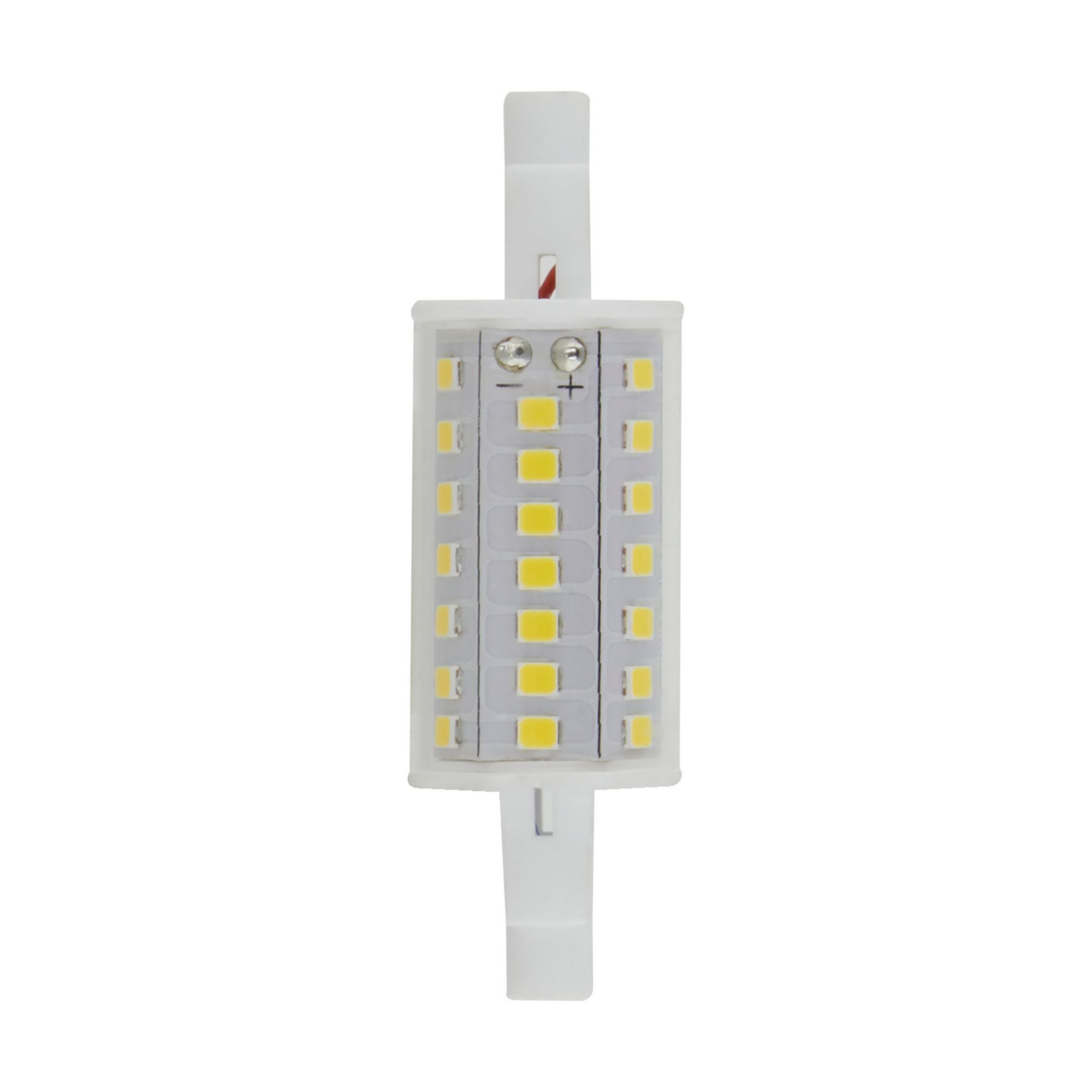 J-Type T3 Mini LED Bulb, 6 Watts, 600 Lumens, 4000K, R7s Double Ended Base, Clear Finish, 120V - Bees Lighting