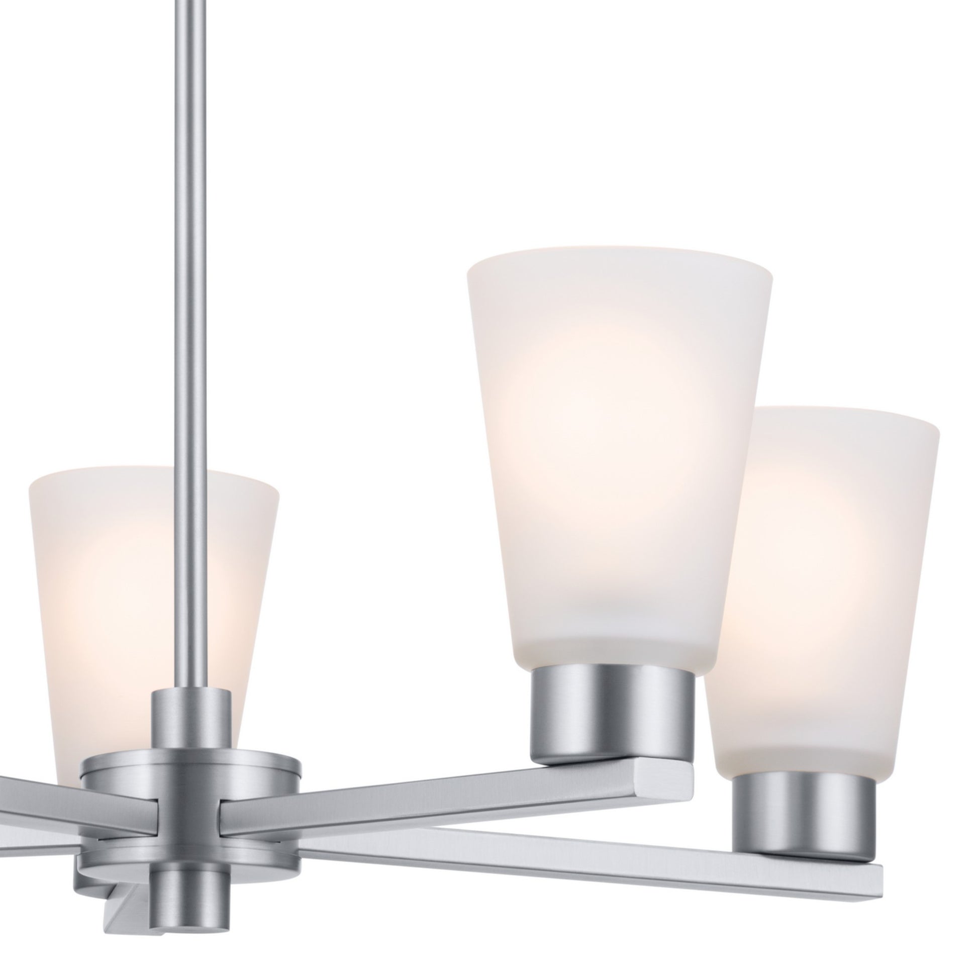 Stamos 24" 5-Light Chandelier, Brushed Nickel Finish - Bees Lighting