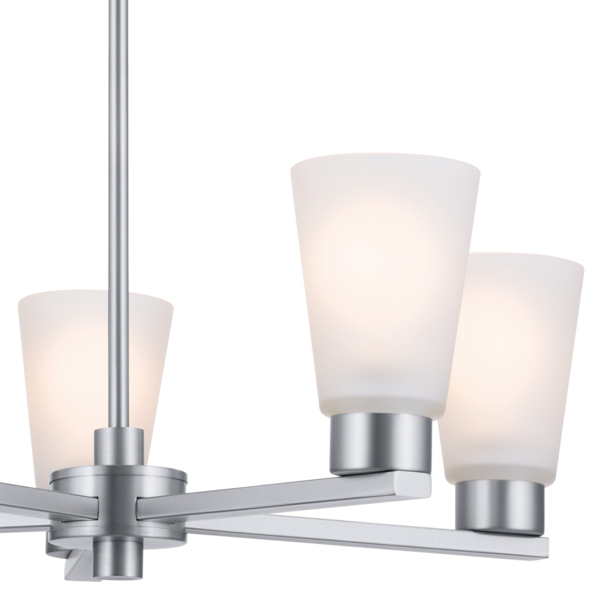 Stamos 24" 5-Light Chandelier, Brushed Nickel Finish - Bees Lighting
