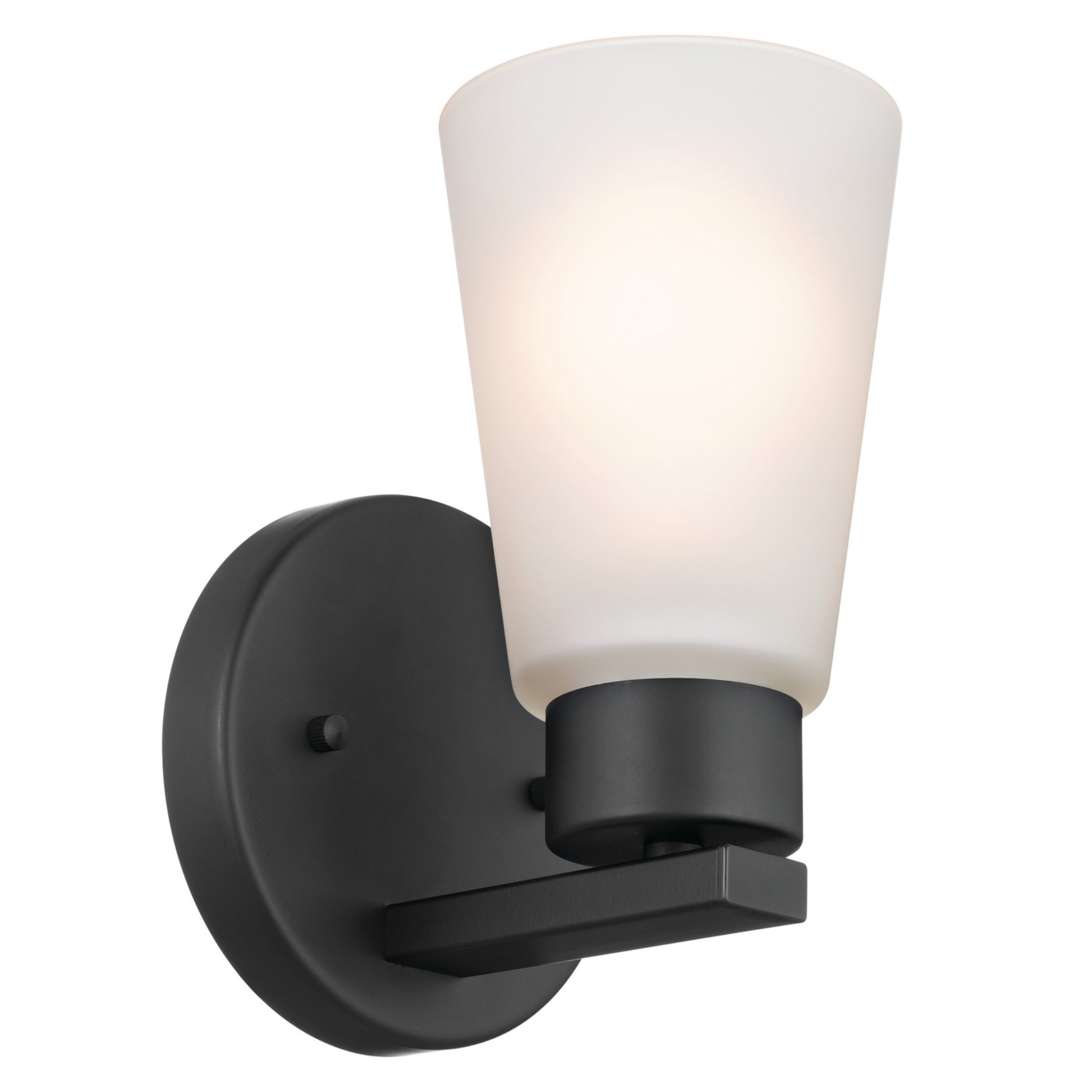 Stamos 5" Wall Sconce, Black Finish - Bees Lighting
