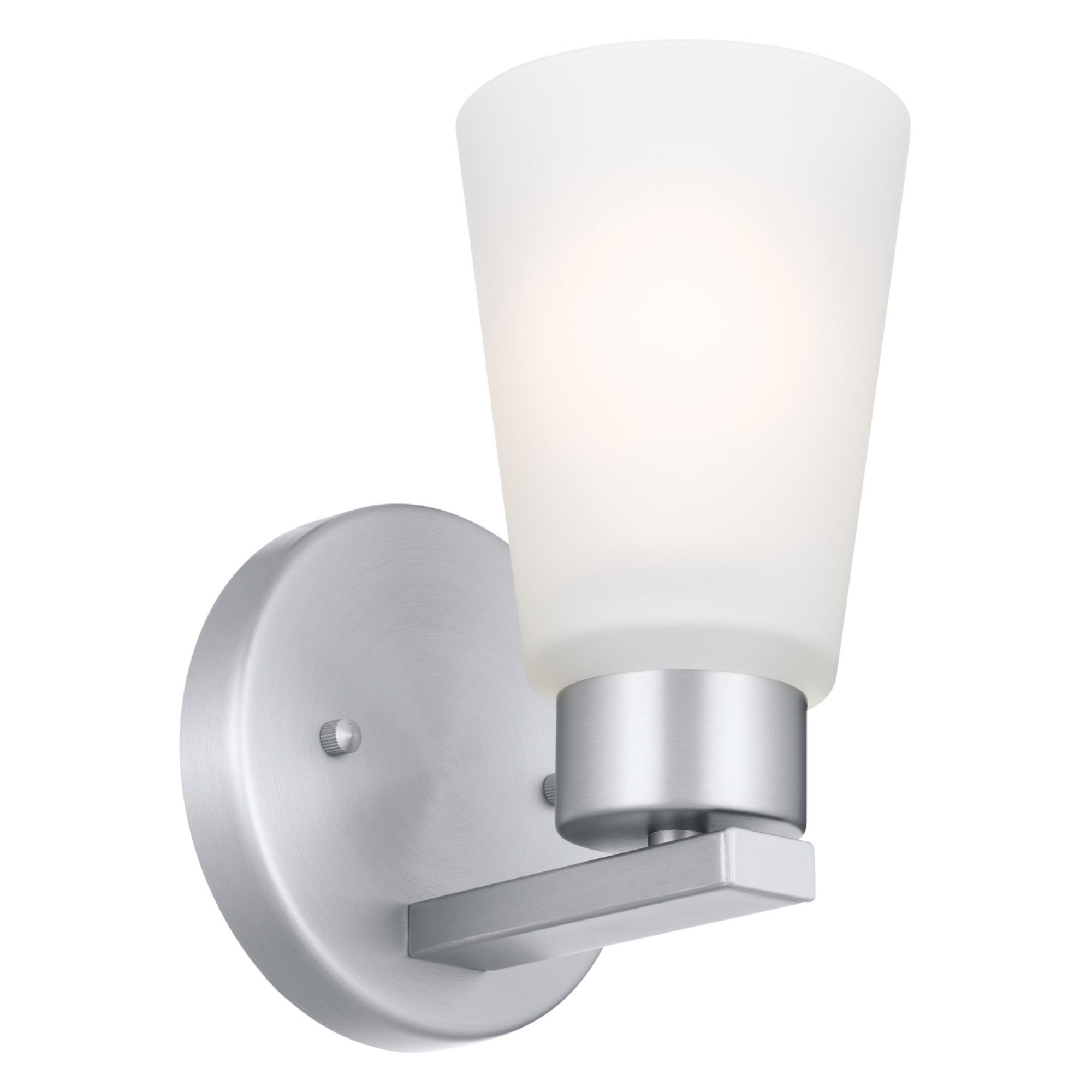 Stamos 5" Wall Sconce, Brushed Nickel Finish - Bees Lighting