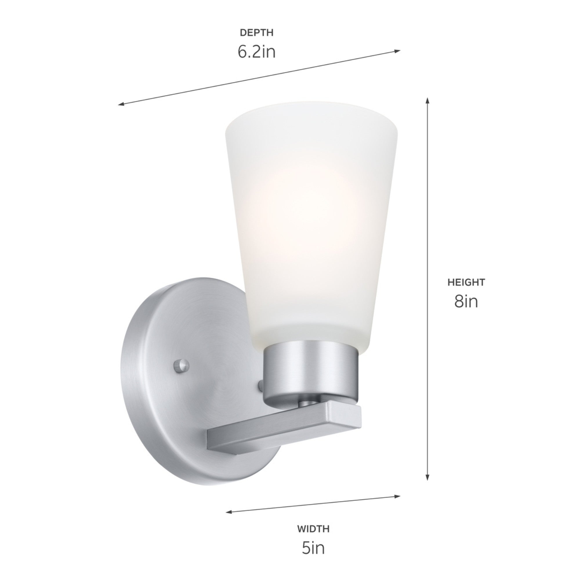 Stamos 5" Wall Sconce, Brushed Nickel Finish - Bees Lighting