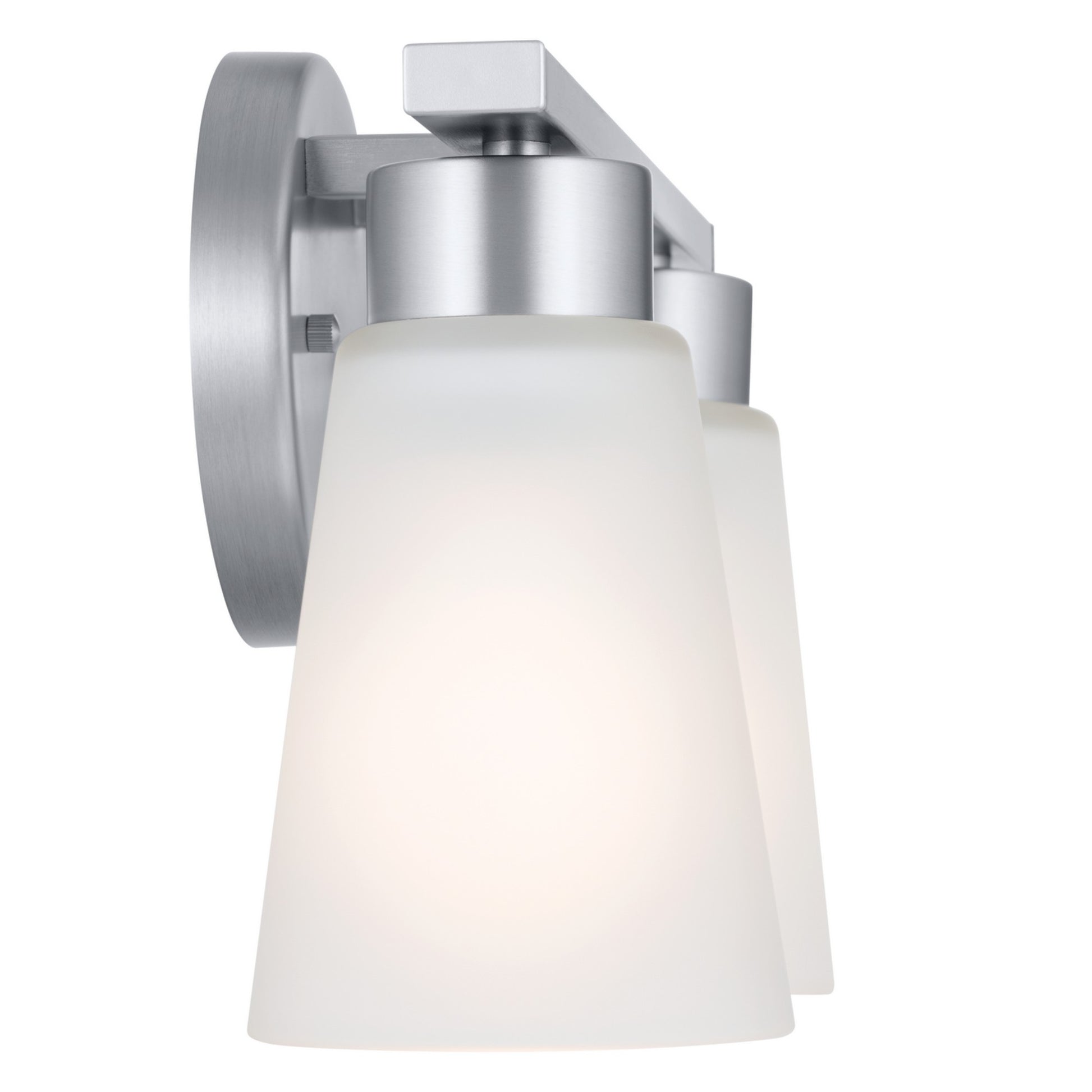 Stamos 13" 2-Light Bath Vanity Light, Brushed Nickel Finish - Bees Lighting
