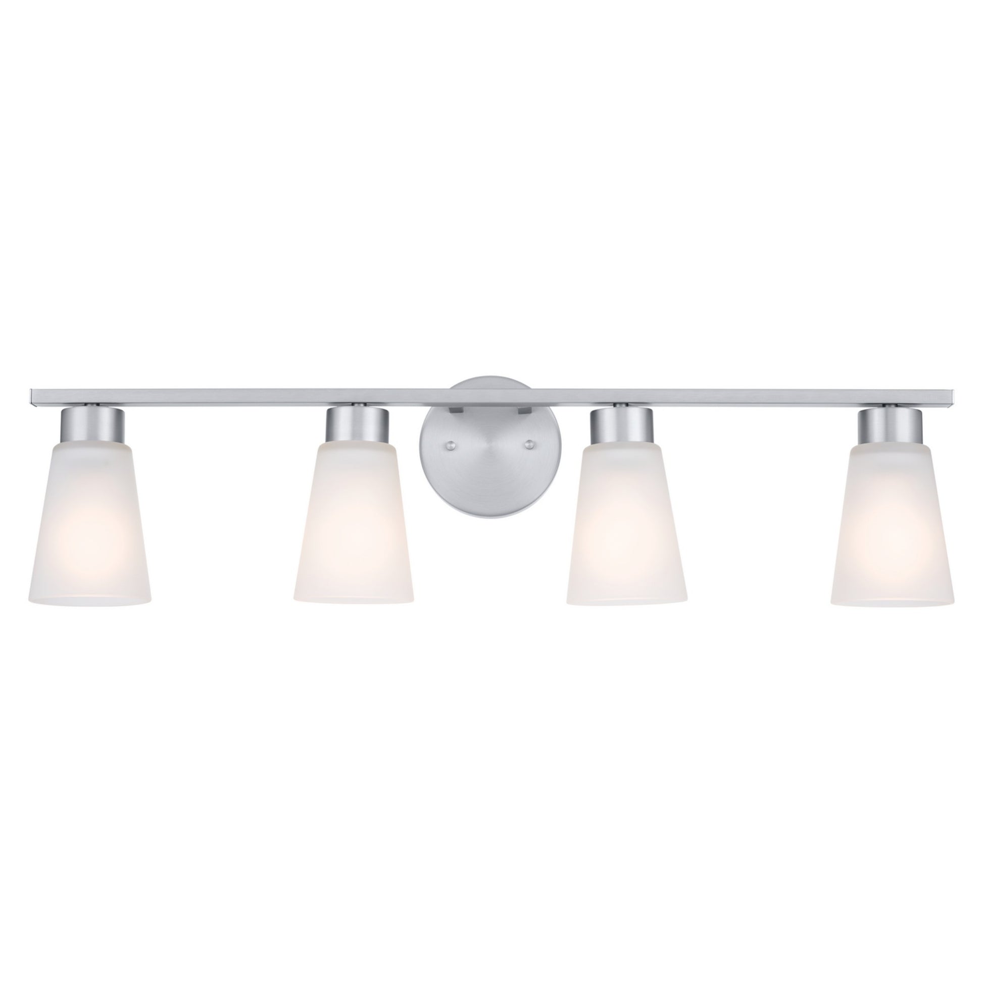 Stamos 31" 4-Light Bath Vanity Light, Brushed Nickel Finish - Bees Lighting