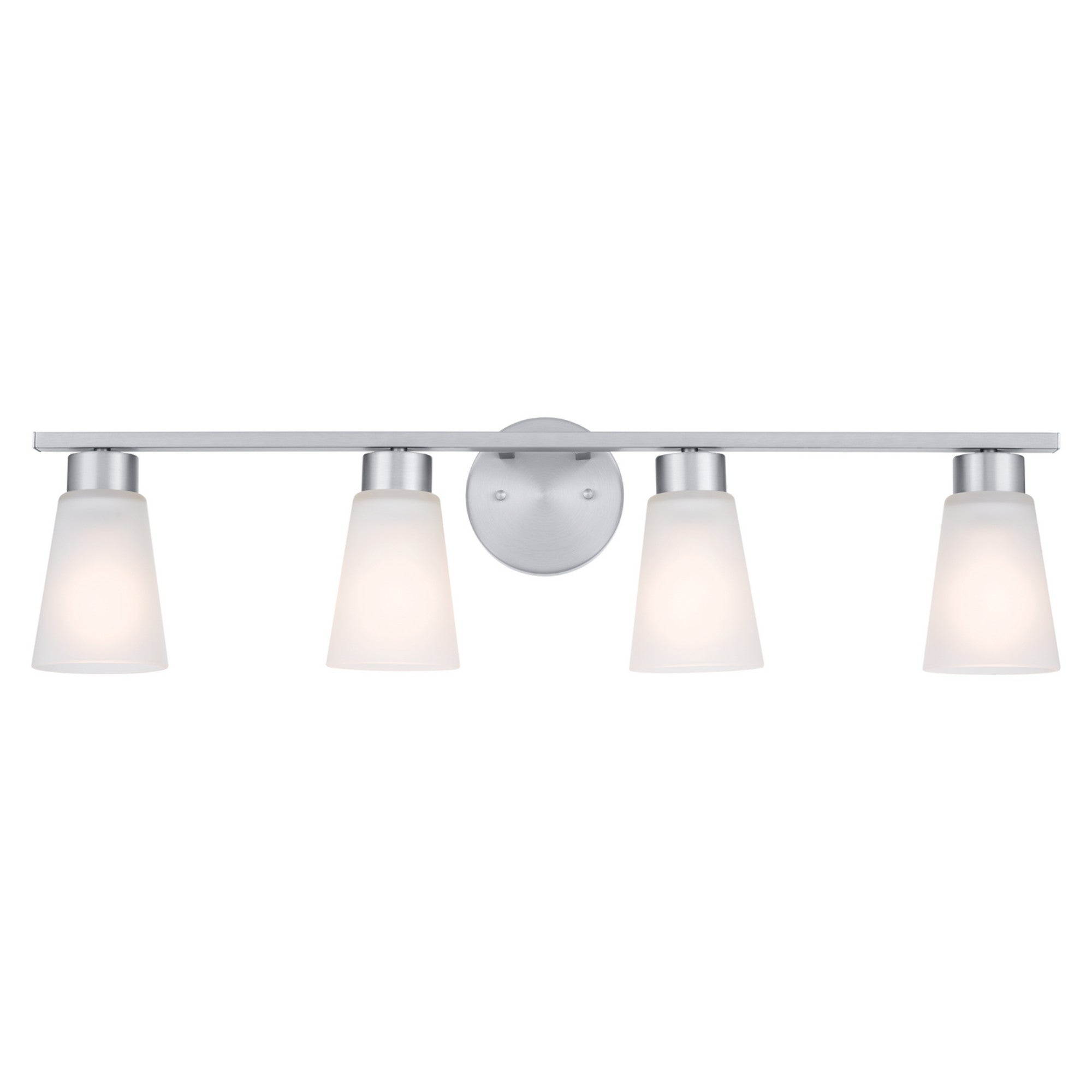 Stamos 31" 4-Light Bath Vanity Light, Brushed Nickel Finish - Bees Lighting