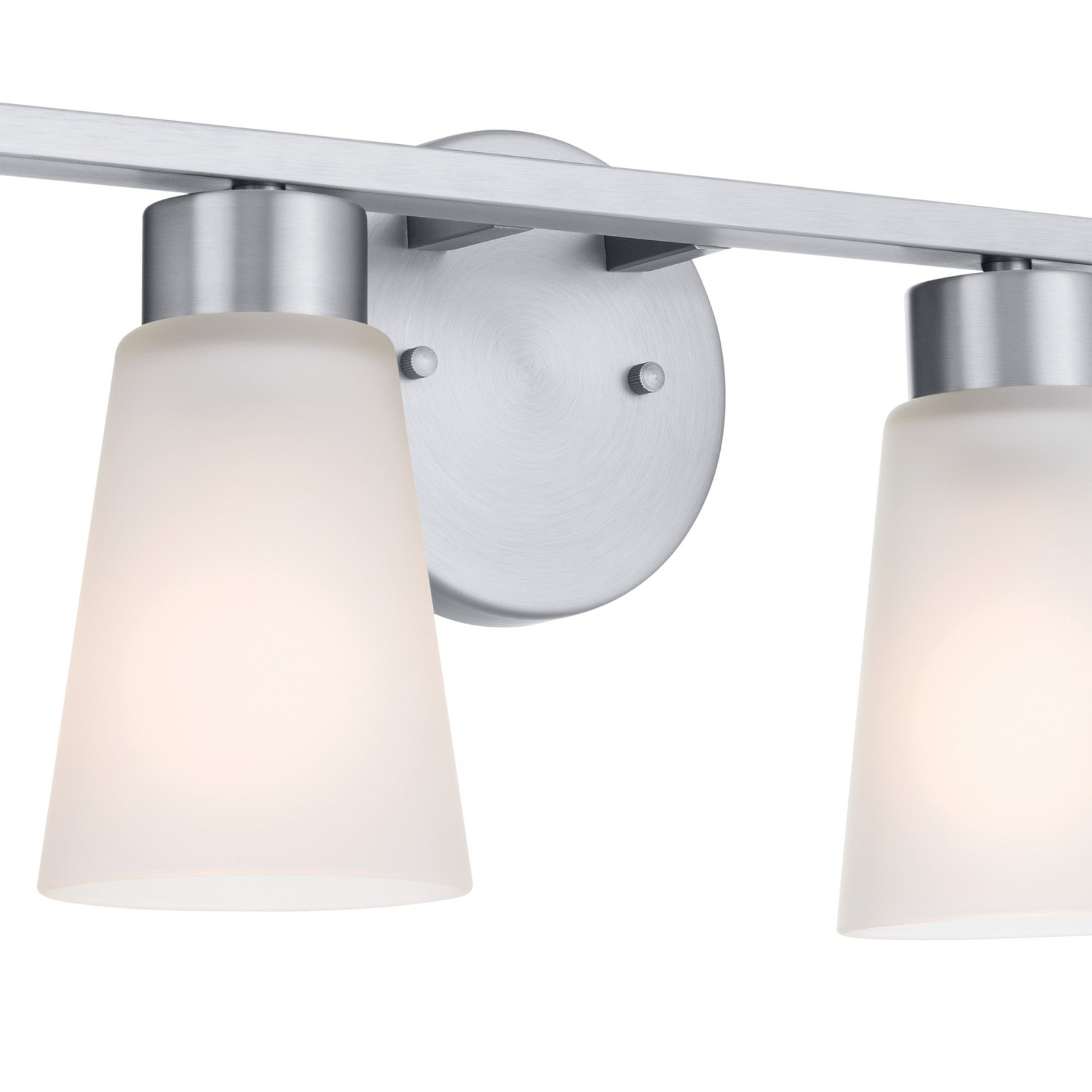 Stamos 31" 4-Light Bath Vanity Light, Brushed Nickel Finish - Bees Lighting