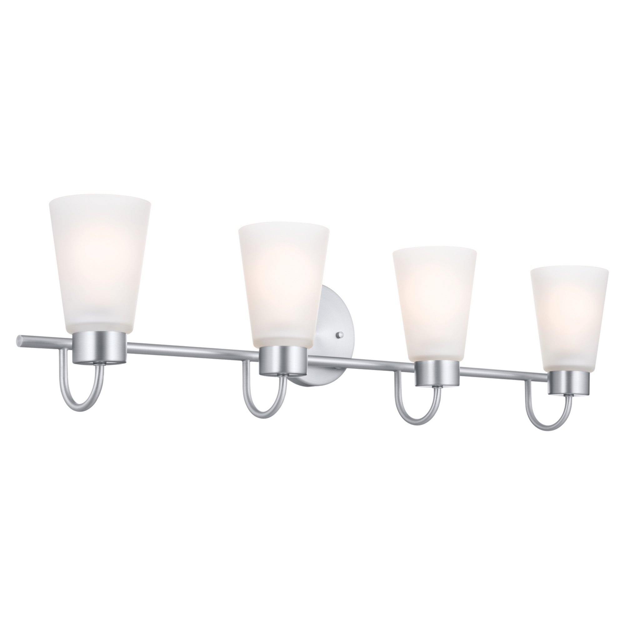 Erma 33" 4-Light Bath Vanity Light, Brushed Nickel Finish - Bees Lighting