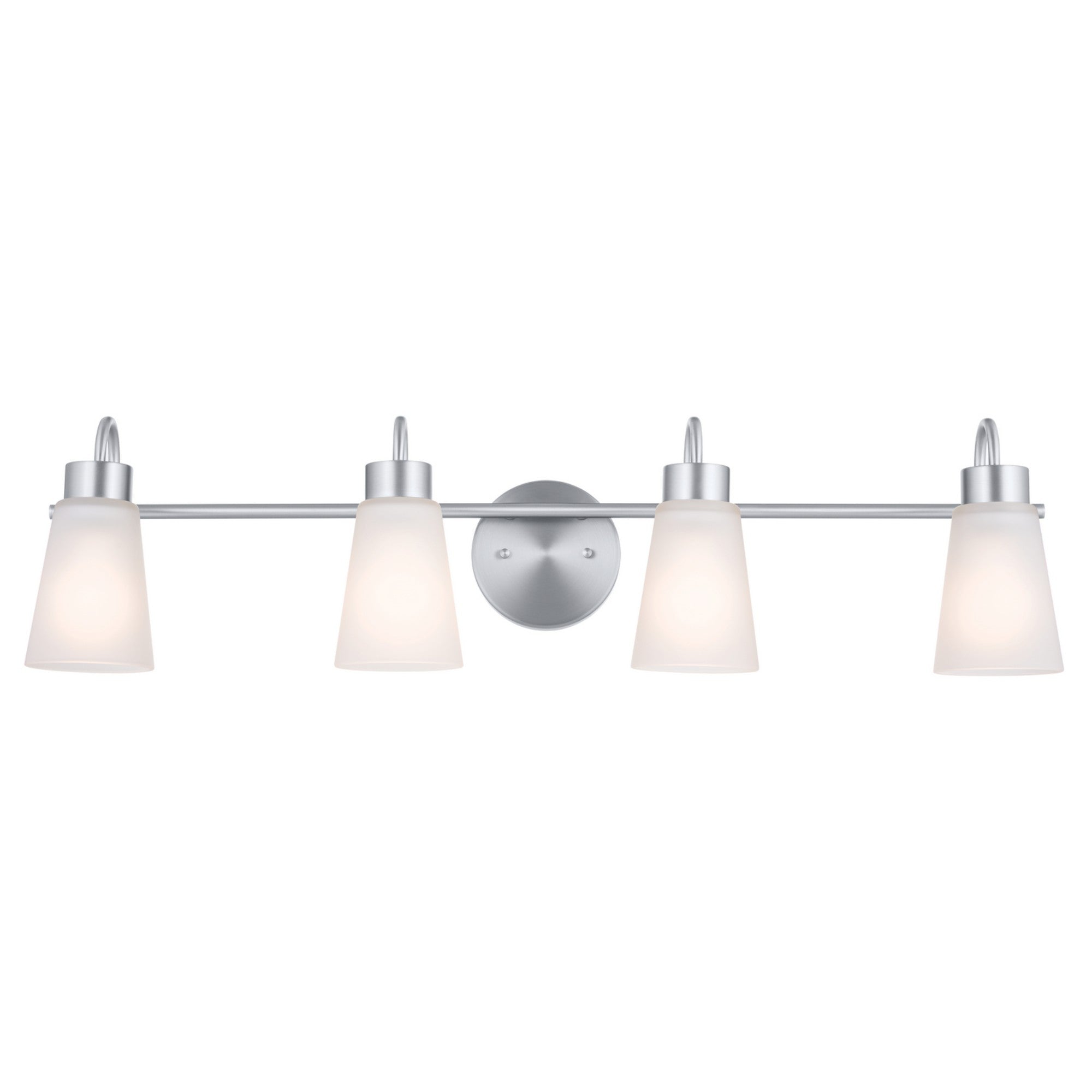 Erma 33" 4-Light Bath Vanity Light, Brushed Nickel Finish - Bees Lighting