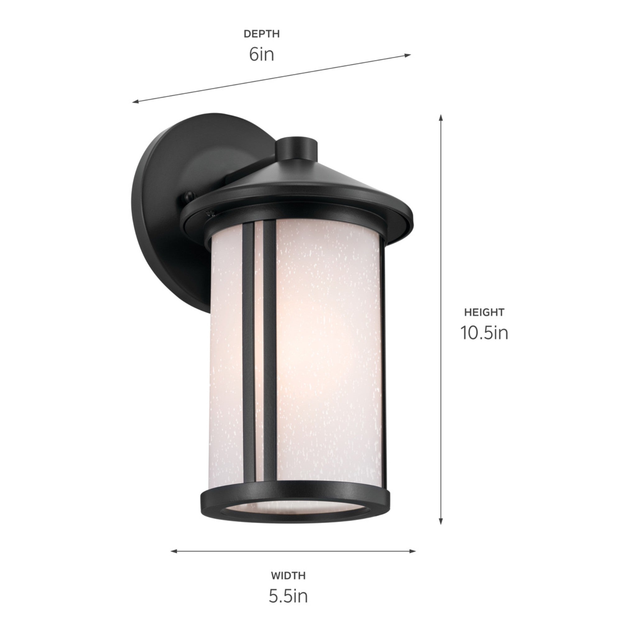 Lombard 11" Outdoor Wall Light, Black Finish - Bees Lighting