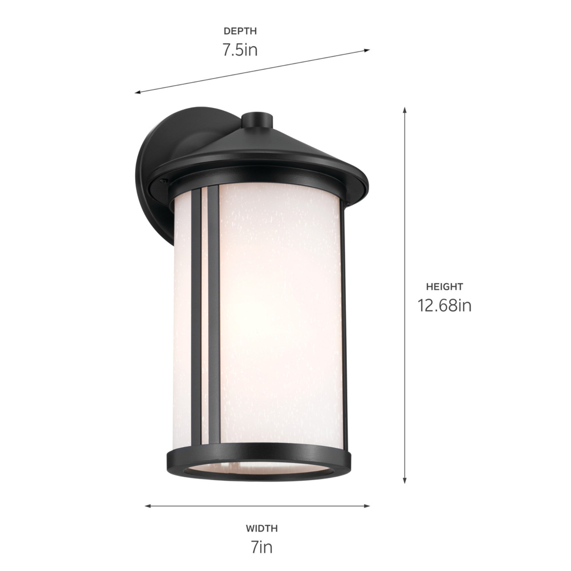 Lombard 13" Outdoor Wall Light, Black Finish - Bees Lighting