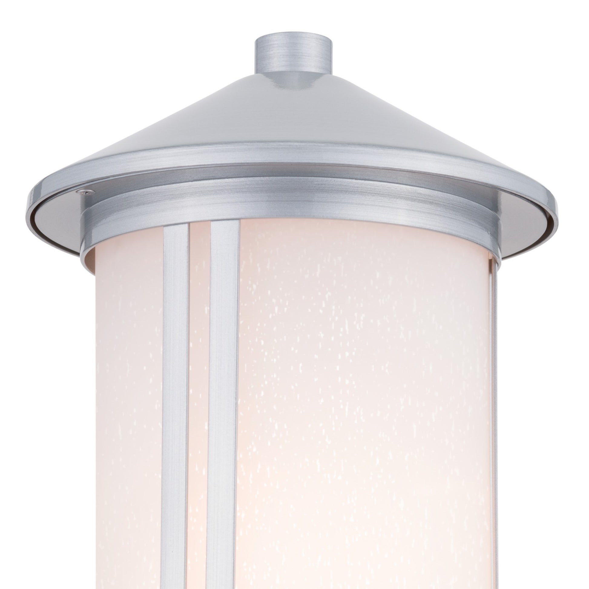Lombard 17" Outdoor Post Light, Brushed Aluminum Finish - Bees Lighting