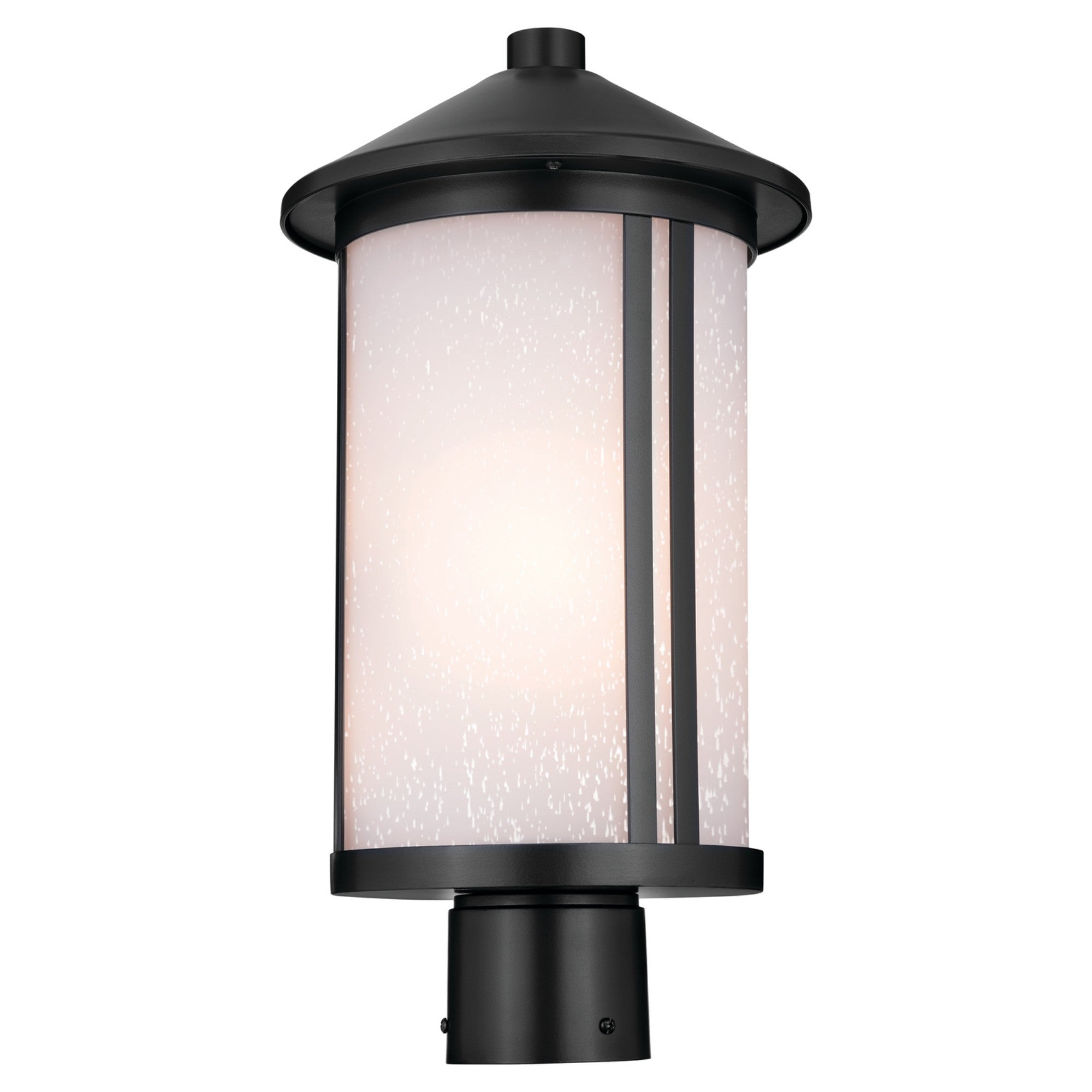 Lombard 17" Outdoor Post Light, Black Finish - Bees Lighting