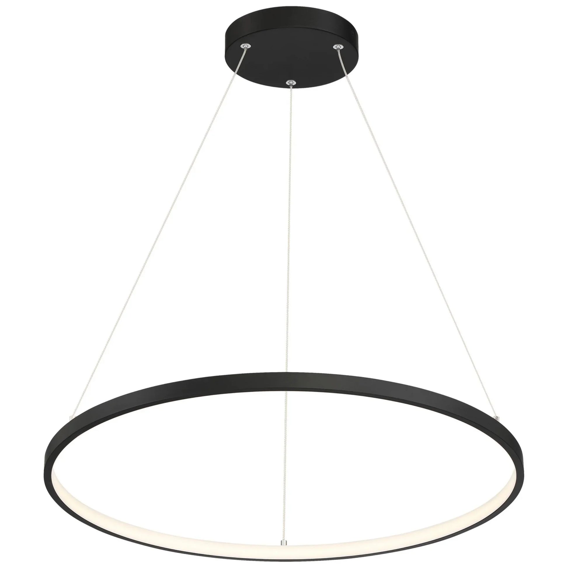 Anello 16" LED Pendant, Matte Black Finish - Bees Lighting