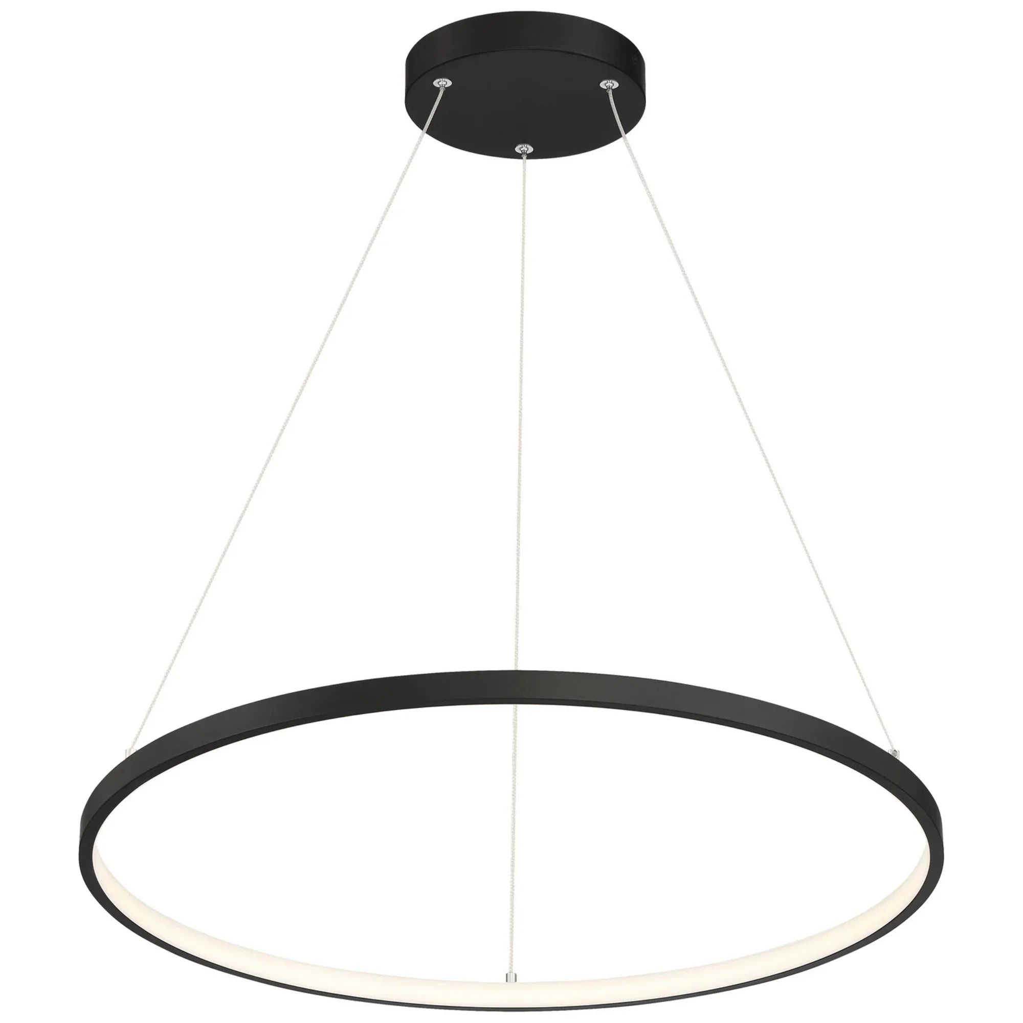 Anello 16" LED Pendant, Matte Black Finish - Bees Lighting