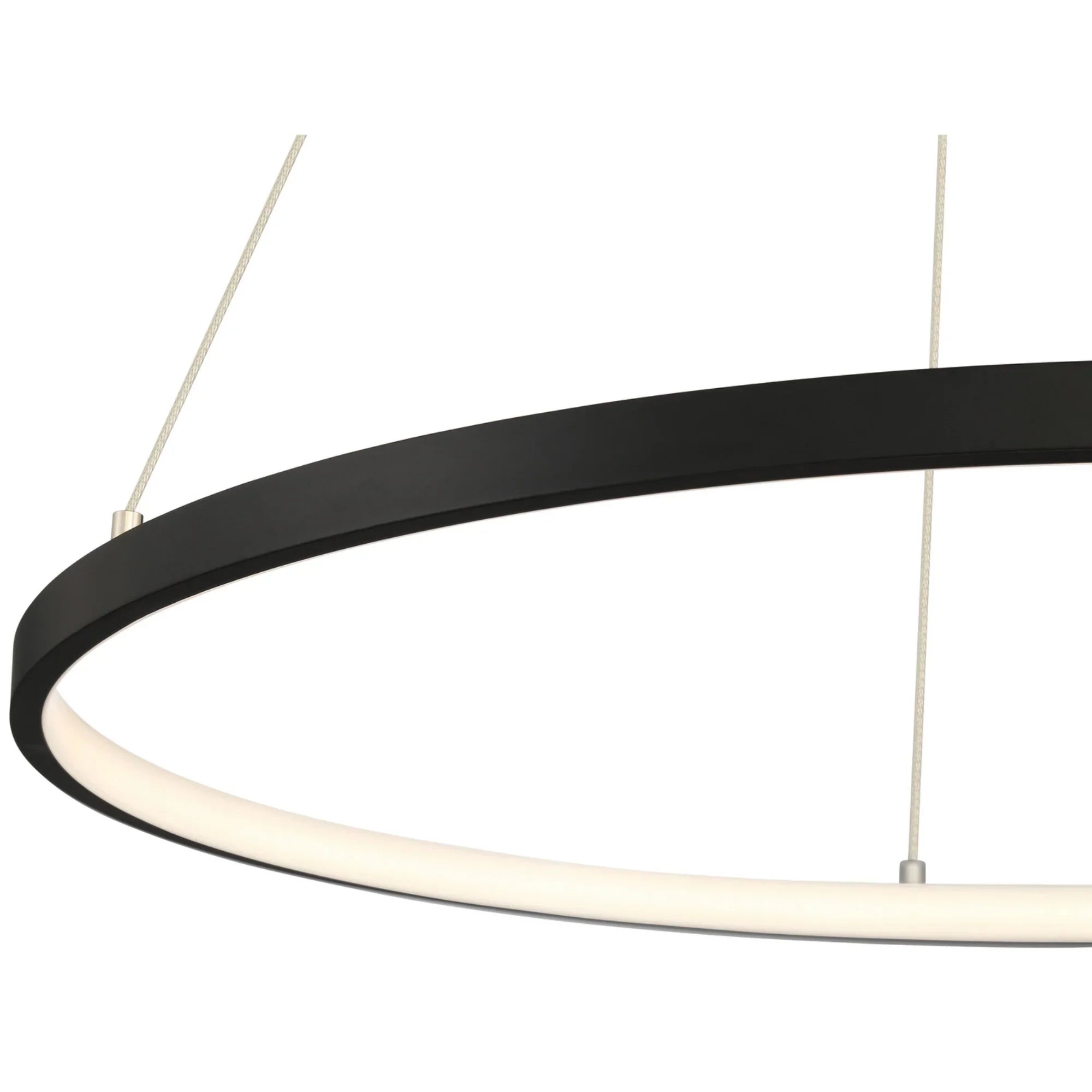 Anello 16" LED Pendant, Matte Black Finish - Bees Lighting
