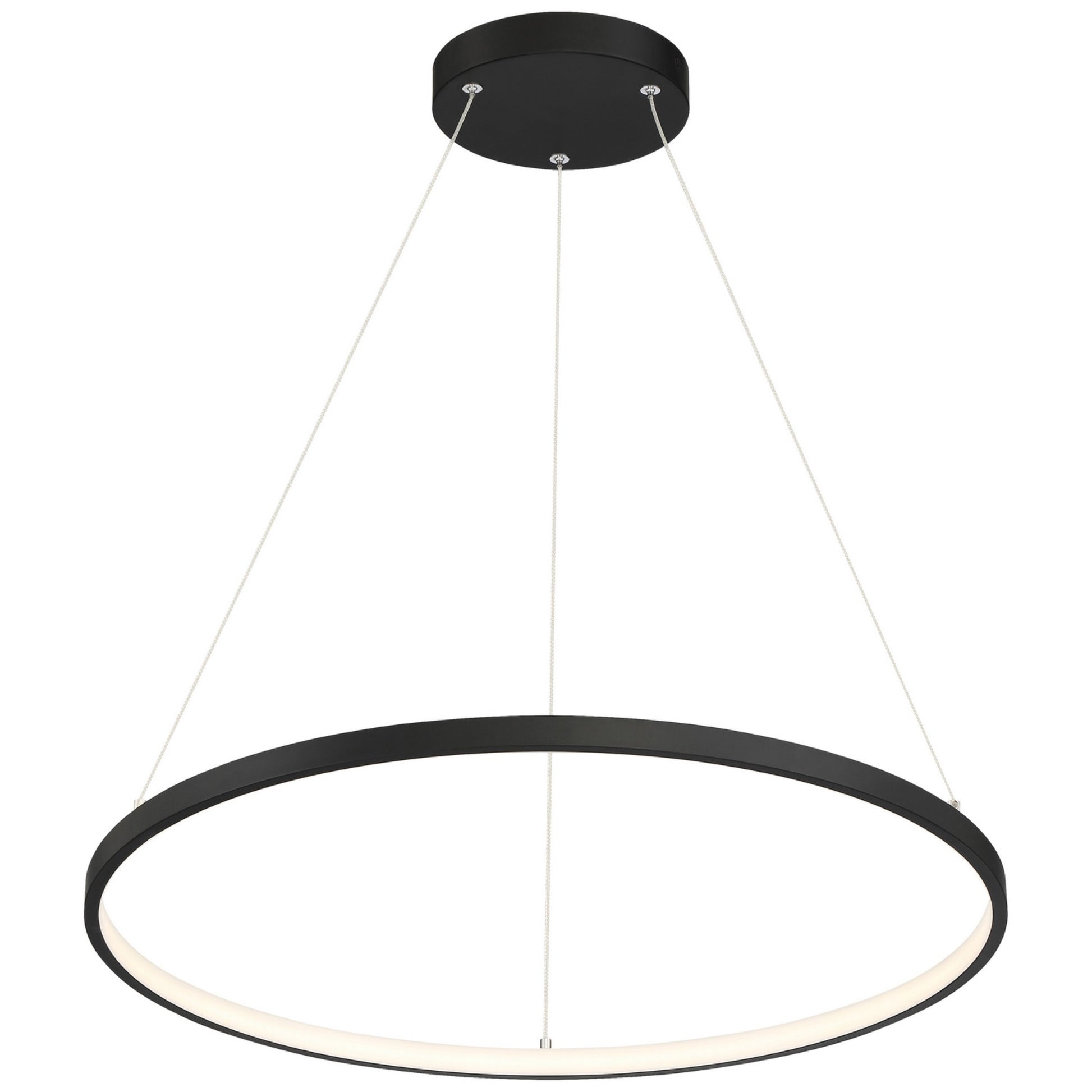 Anello 24" LED Pendant, Matte Black Finish - Bees Lighting