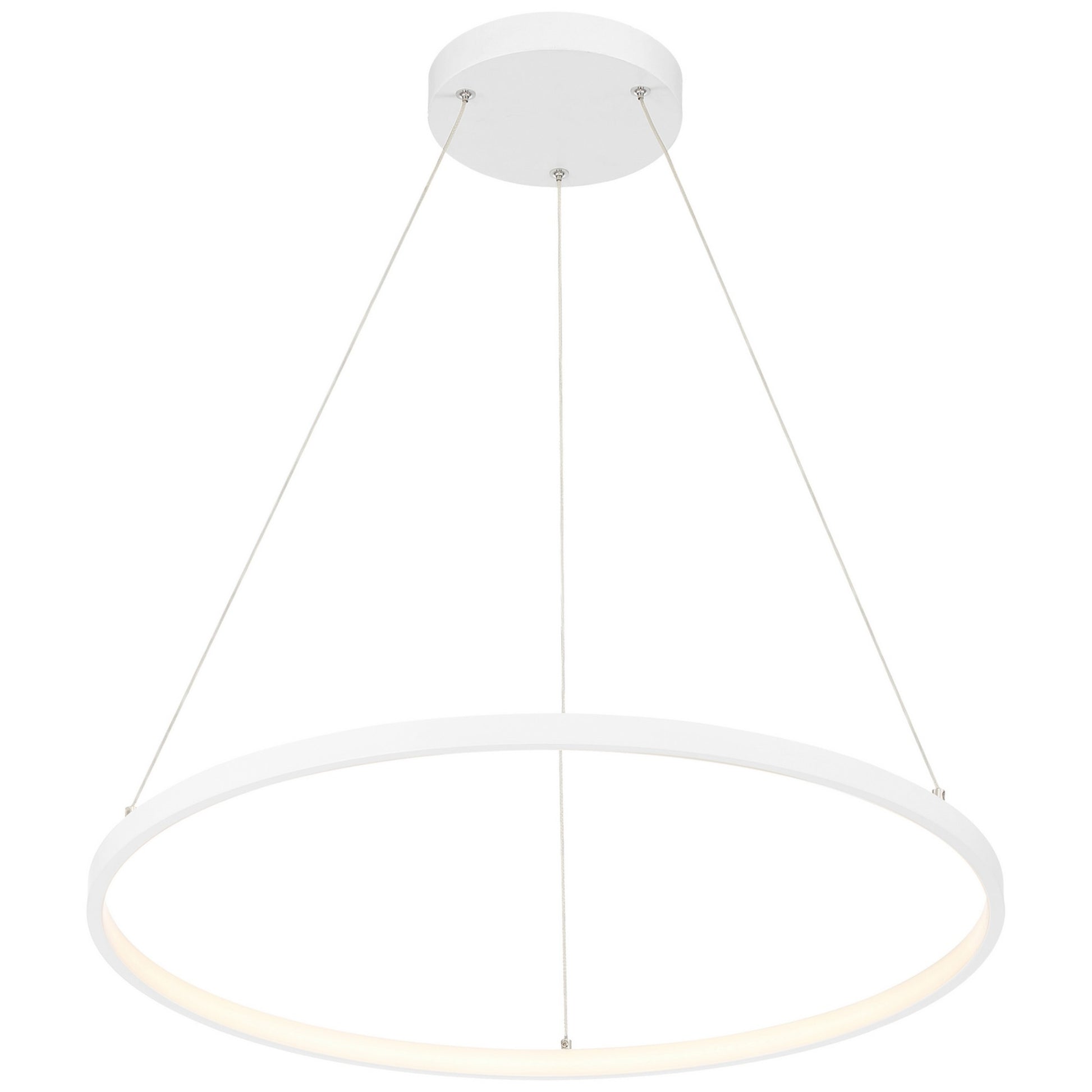 Anello 32" LED Pendant, Matte White Finish - Bees Lighting