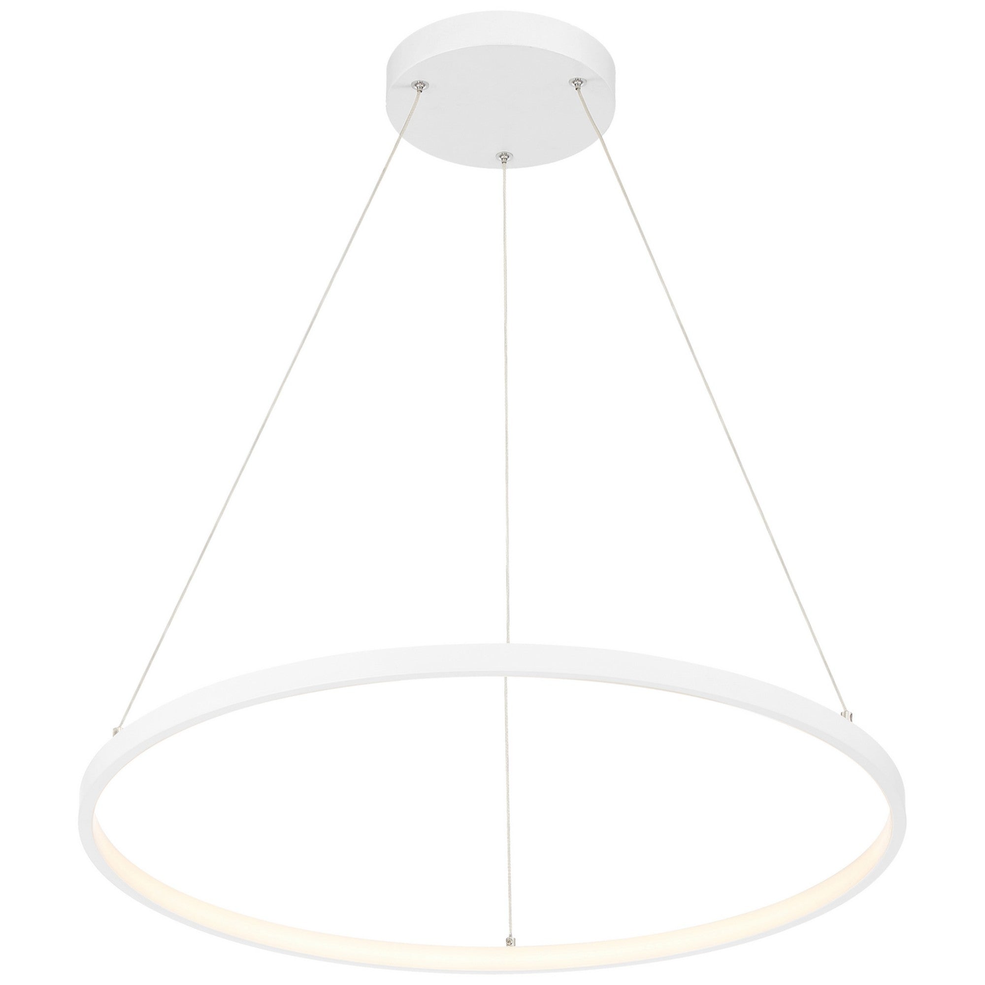 Anello 32" LED Pendant, Matte White Finish - Bees Lighting