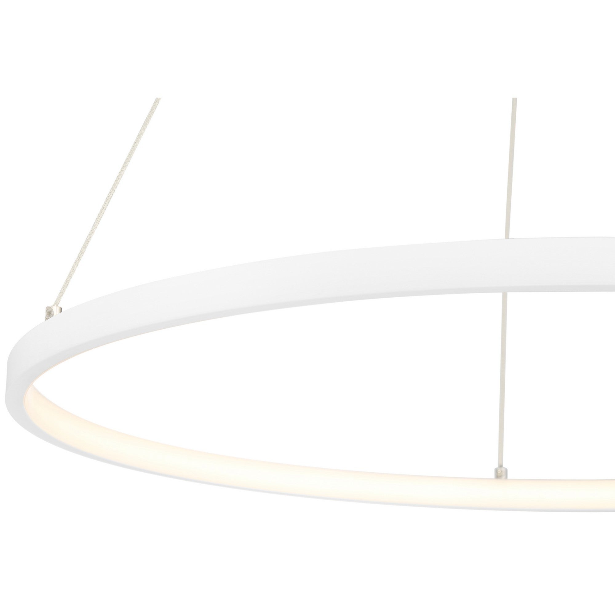 Anello 32" LED Pendant, Matte White Finish - Bees Lighting