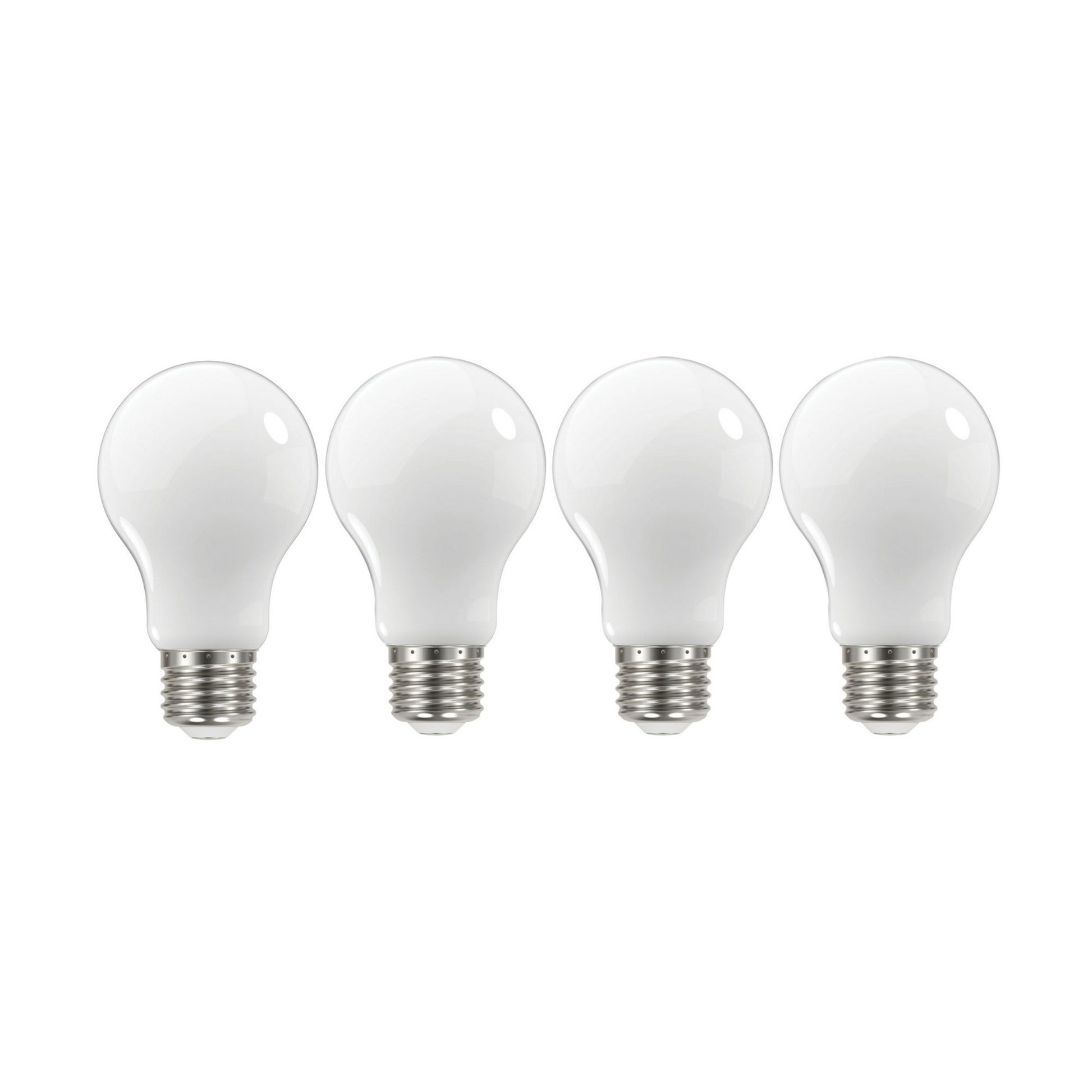 A19 LED Bulb, 75W Equivalent, 11 Watts, 1100 Lumens, 3000K, E26 Medium Base, Frosted, Pack of 4 - Bees Lighting