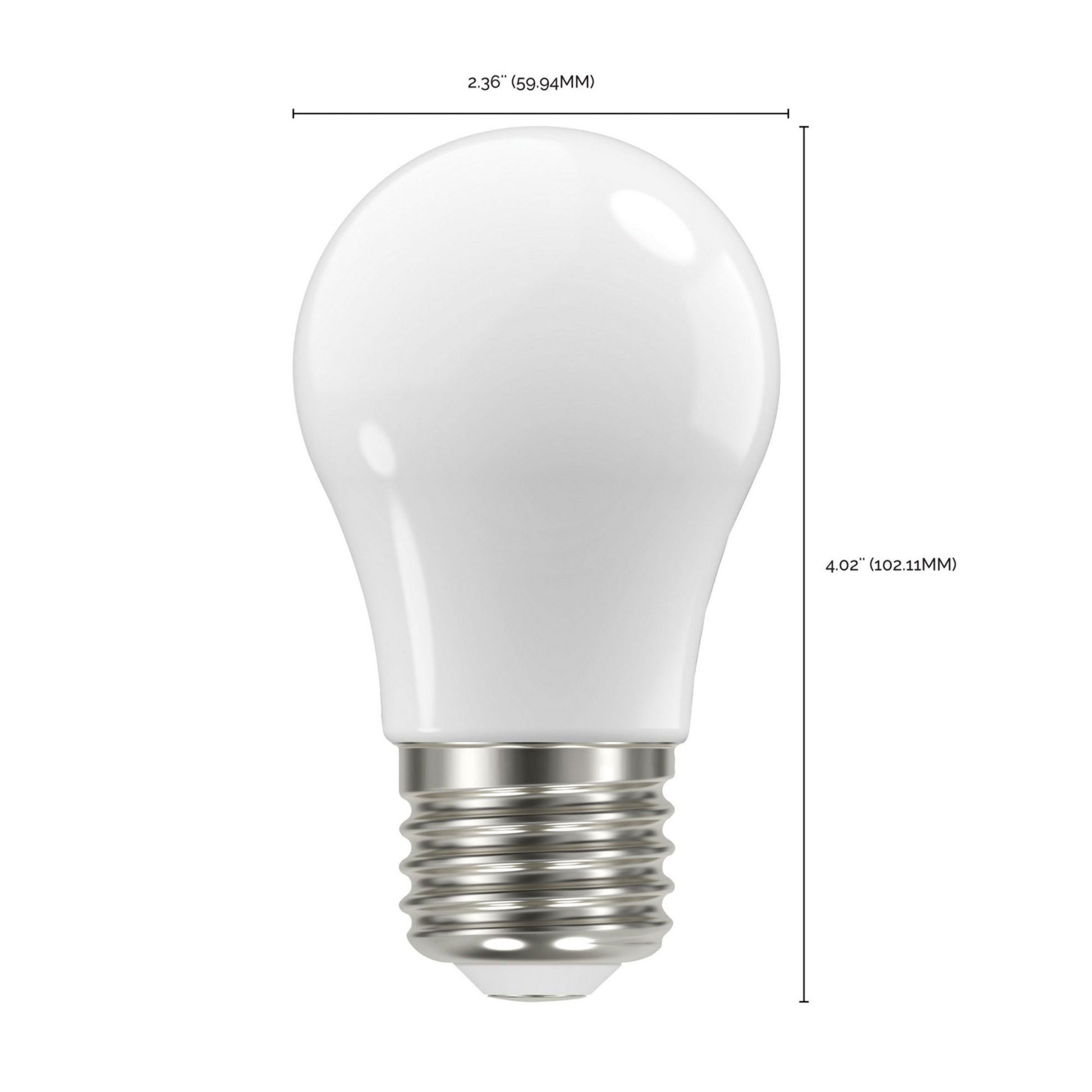 A19 LED Bulb, 75W Equivalent, 11 Watts, 1100 Lumens, 3000K, E26 Medium Base, Frosted, Pack of 4 - Bees Lighting
