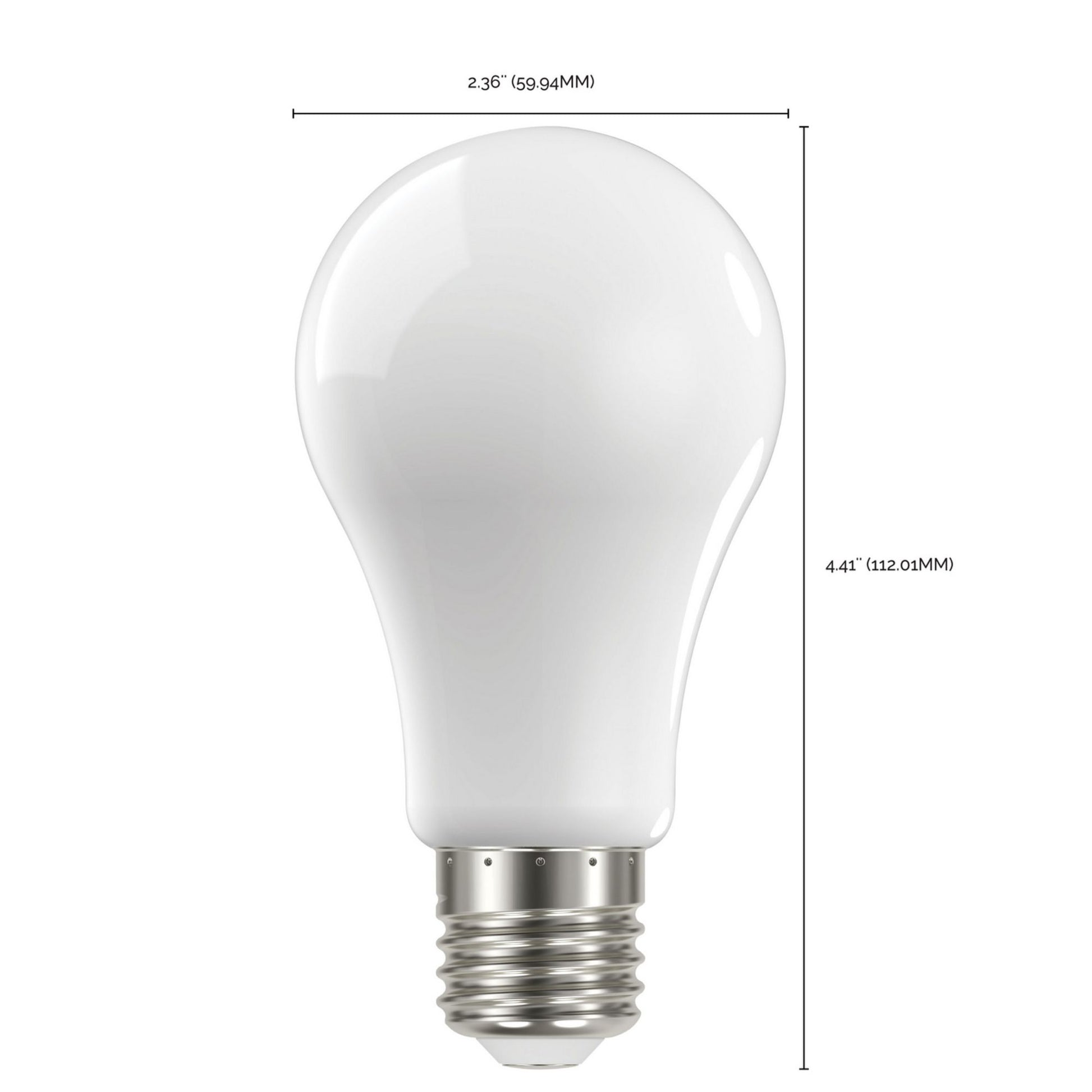 A19 LED Bulb, 100W Equivalent, 14 Watts, 1500 Lumens, 2700K, E26 Medium Base, Frosted, Pack of 4 - Bees Lighting