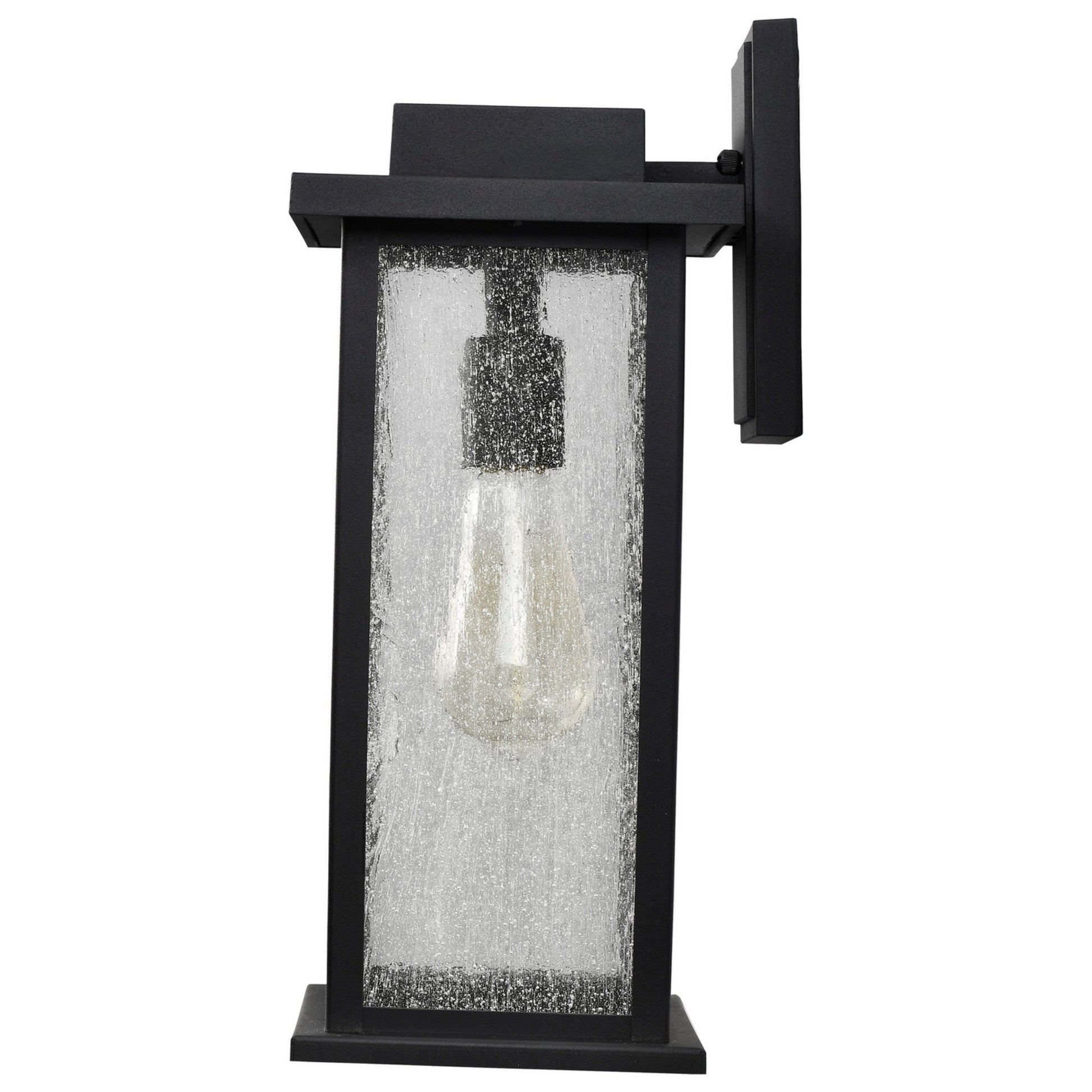 Sullivan 16 In. Outdoor Wall Light Matte black Finish with clear seeded glass - Bees Lighting