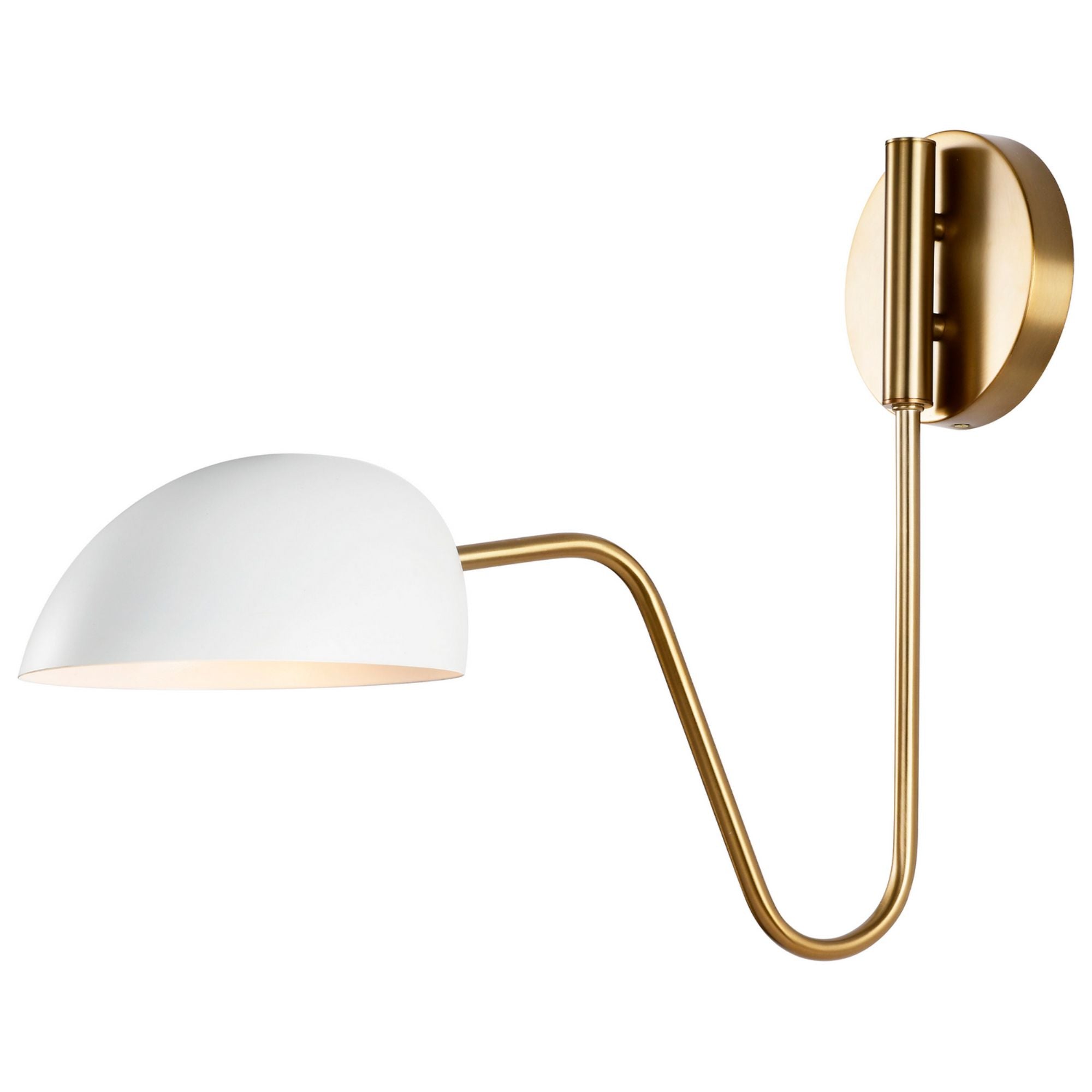 Trilby 16" Swing Arm Wall Sconce, White Finish - Bees Lighting