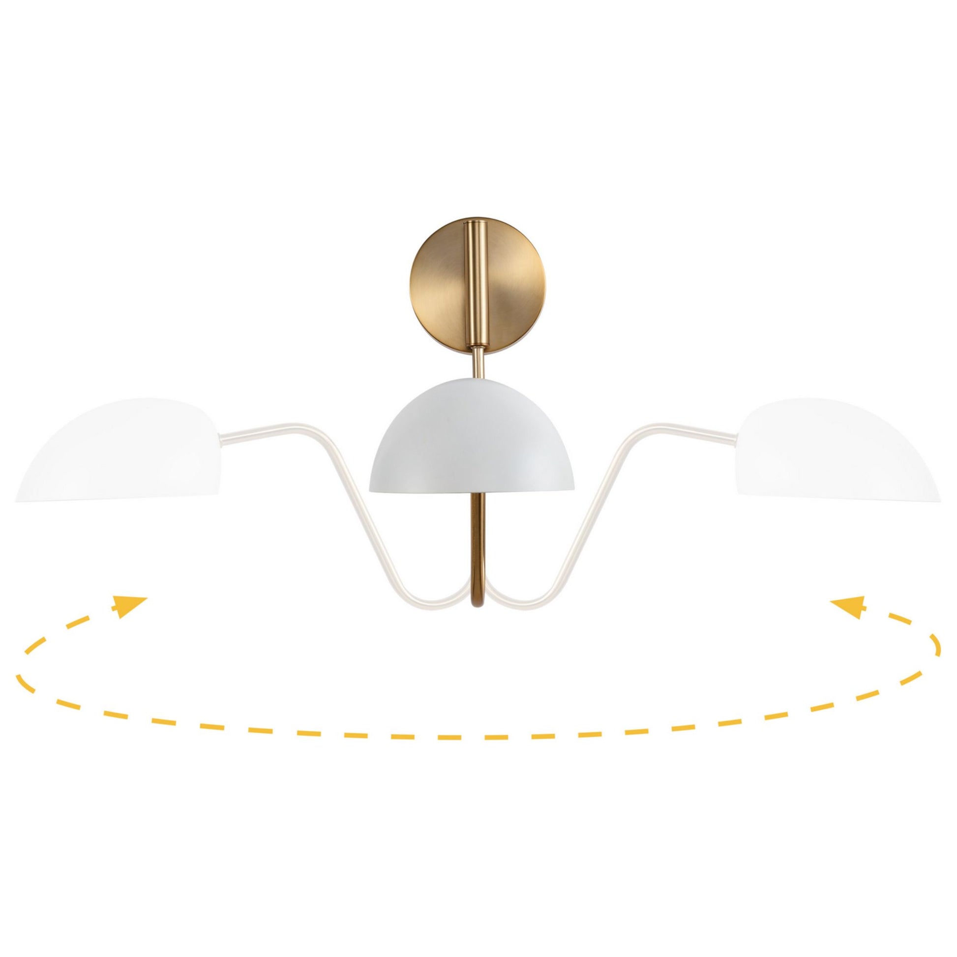 Trilby 16" Swing Arm Wall Sconce, White Finish - Bees Lighting