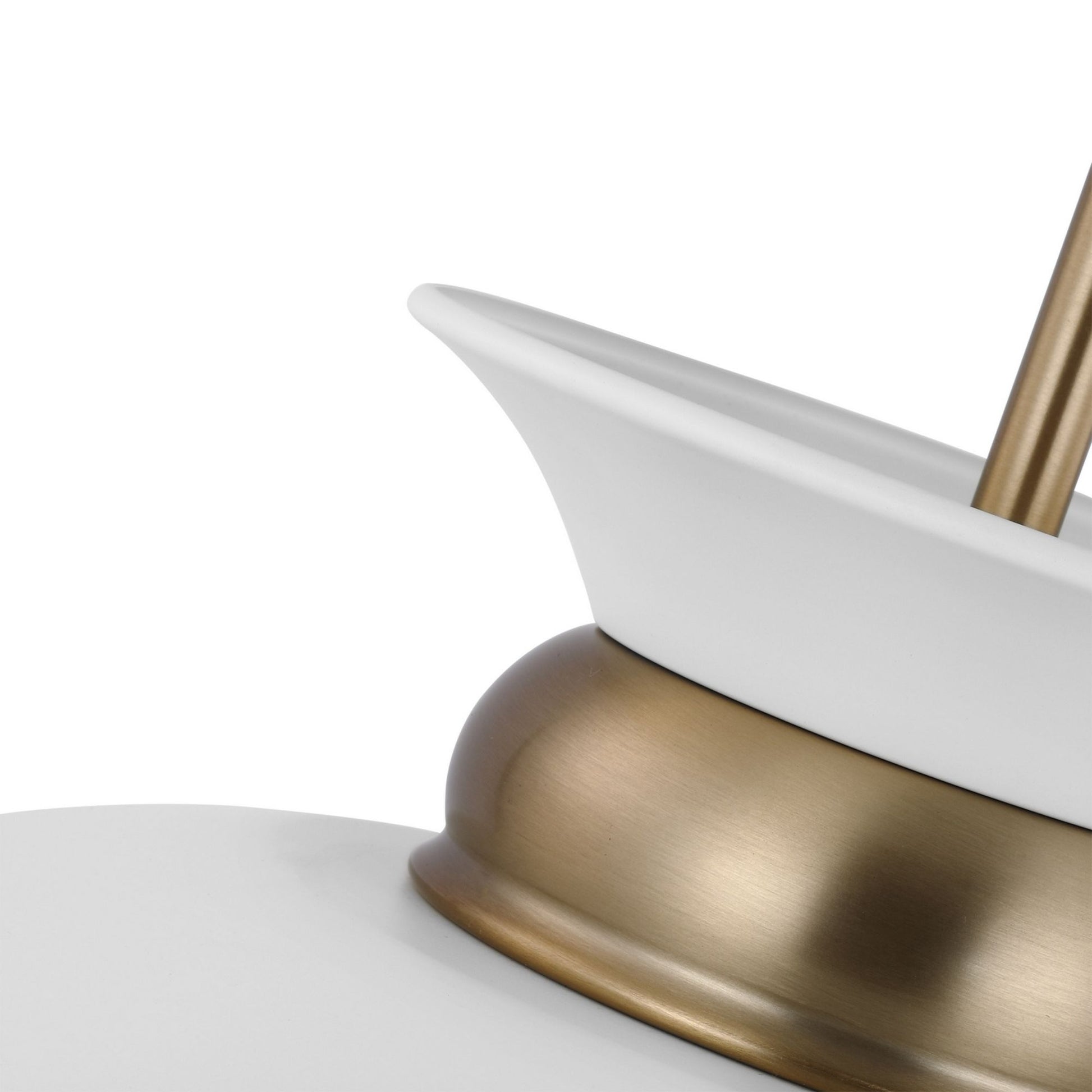 Perkins 20" Pendant, Matte White with Vintage Brass - Bees Lighting