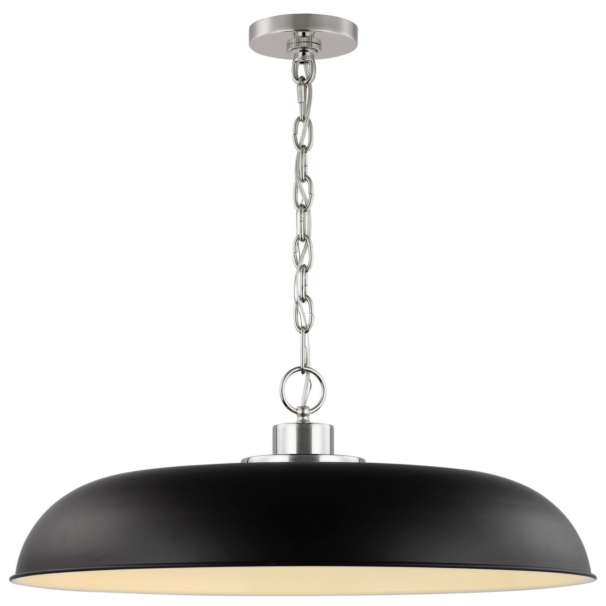 Colony 24" Pendant, Matte Black / Polished Nickel Finish - Bees Lighting
