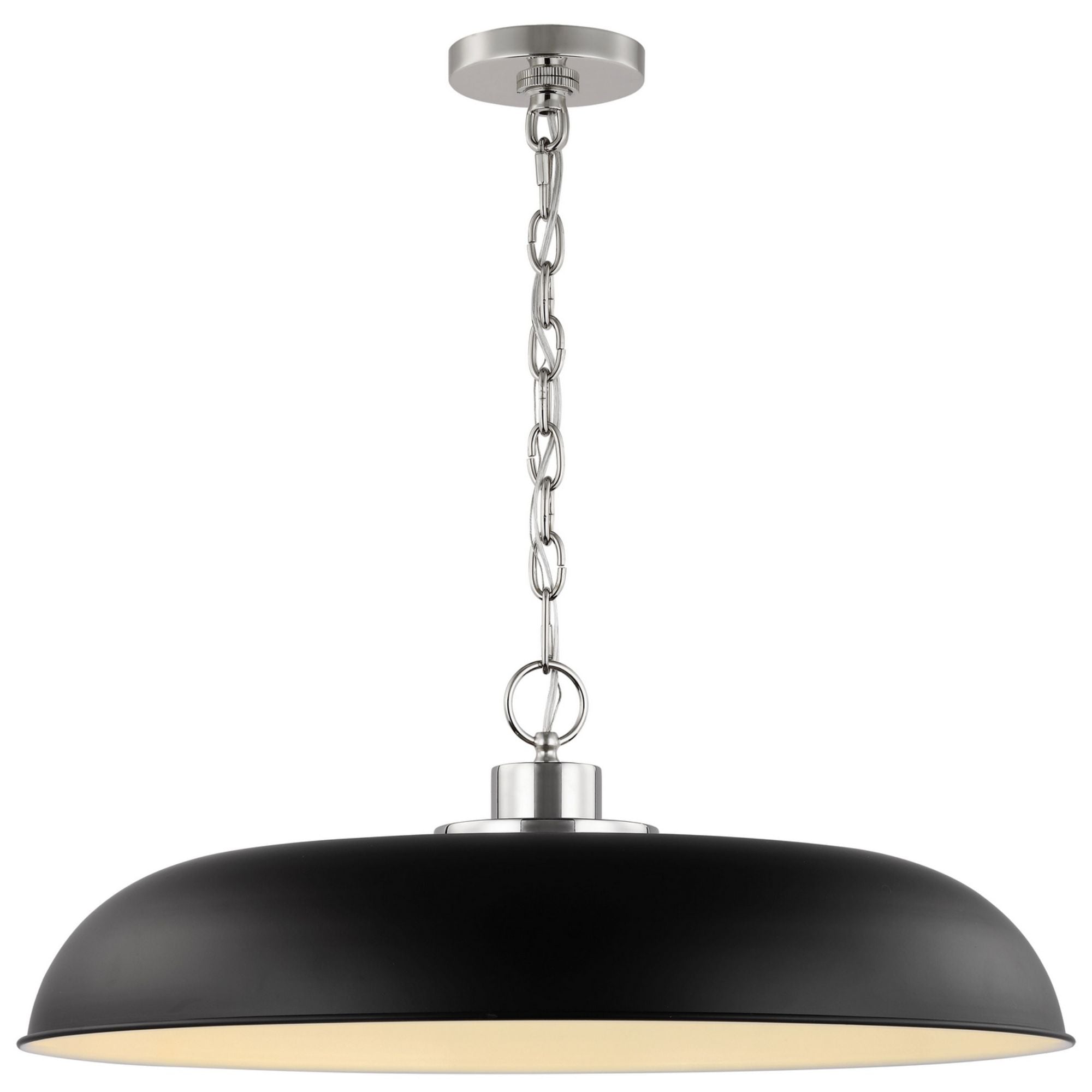Colony 24" Pendant, Matte Black / Polished Nickel Finish - Bees Lighting